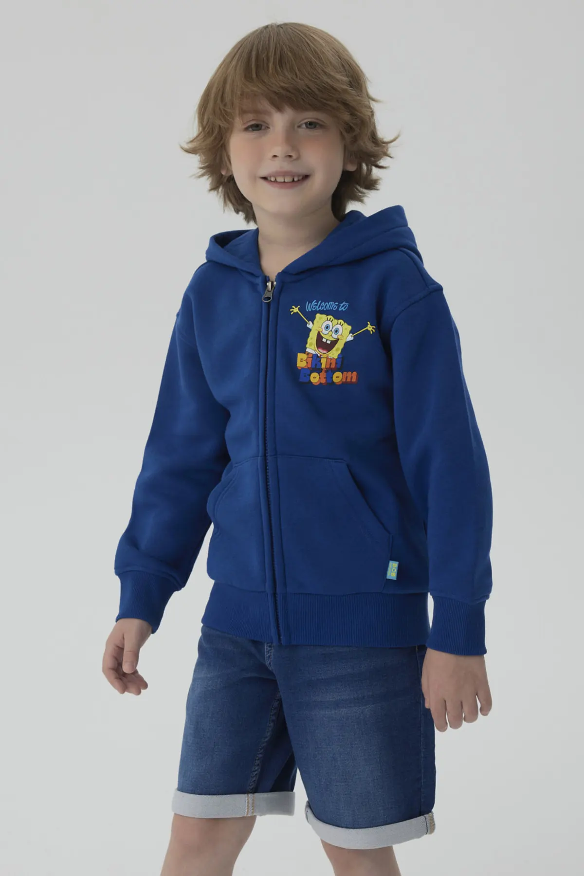 Polerón Niño Bob Esponja Azul Marino - Image 3