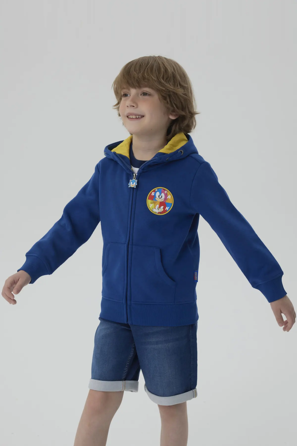 Polerón Niño Full Zipper Azul Marino - Image 2