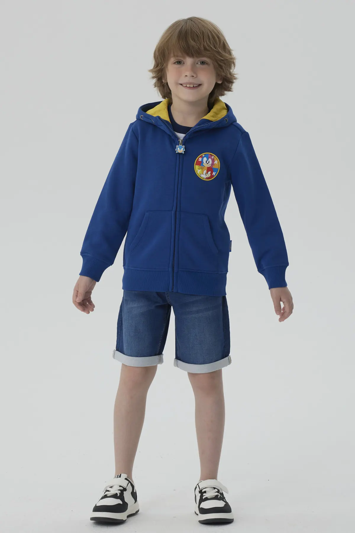 Polerón Niño Full Zipper Azul Marino - Image 4