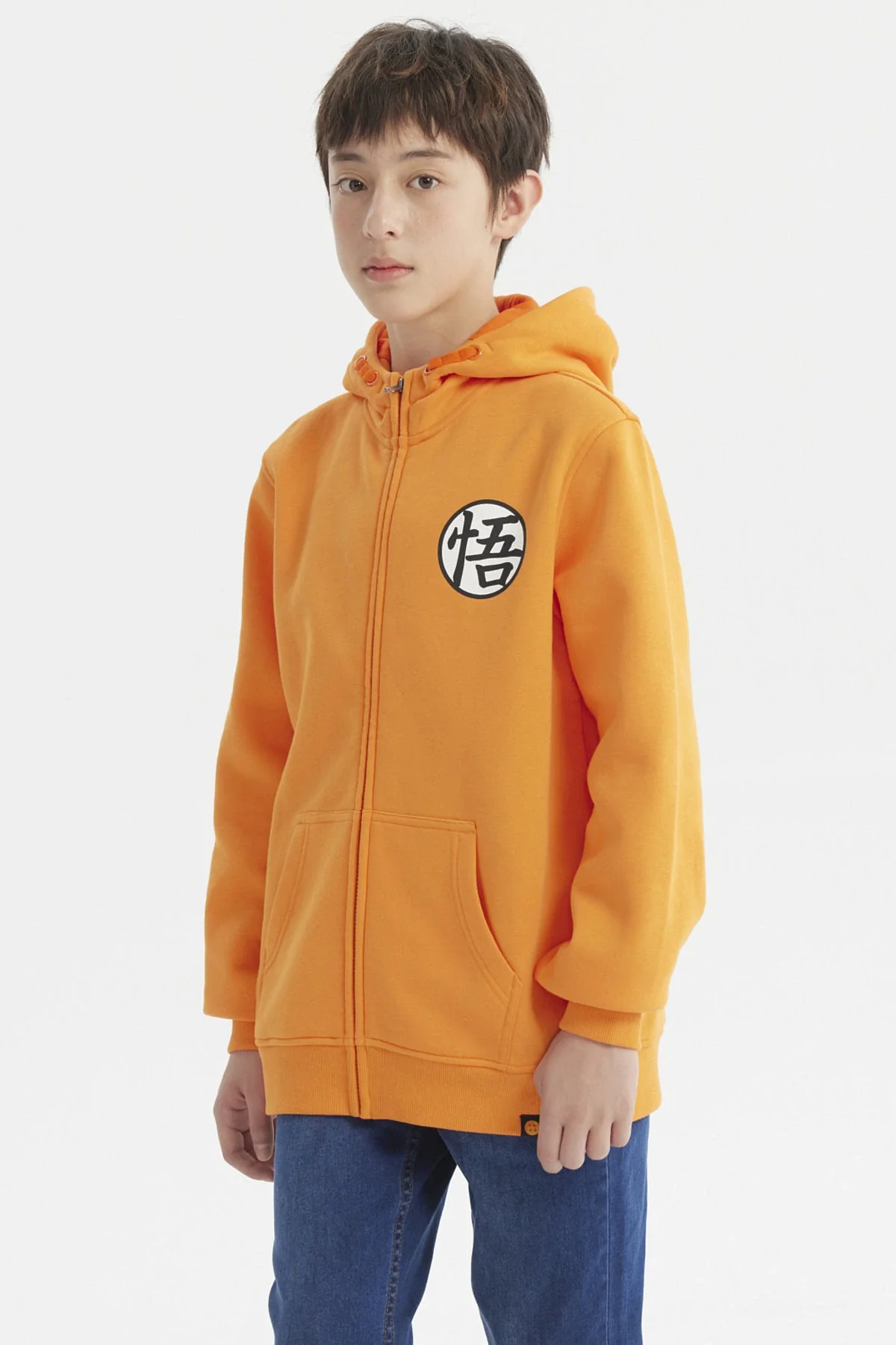 Polerón Niño Full Zipper Naranjo - Image 2