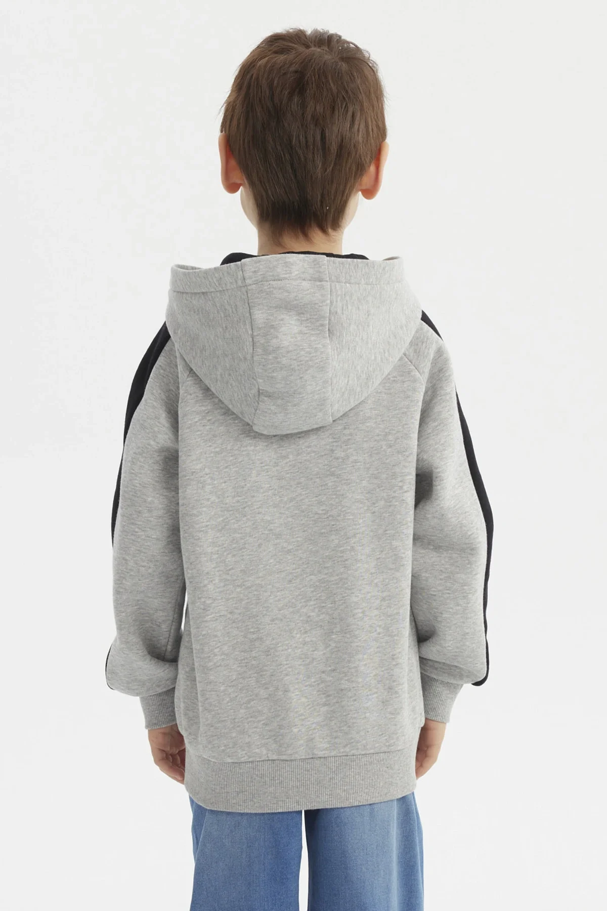 Polerón Niño Slim Gris Melange - Image 3