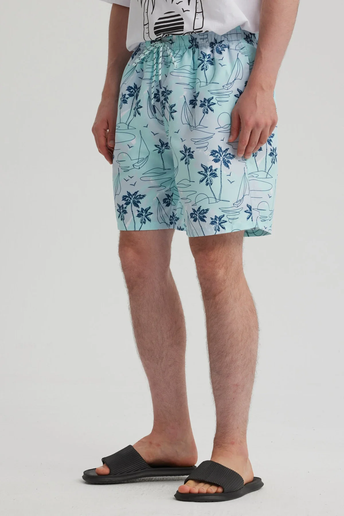 Short de Baño Hombre Full Print Azul - Image 2