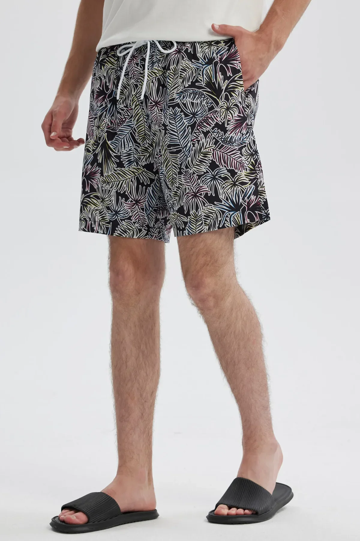 Short de Baño Hombre Full Rapport Blanco / Negro - Image 2