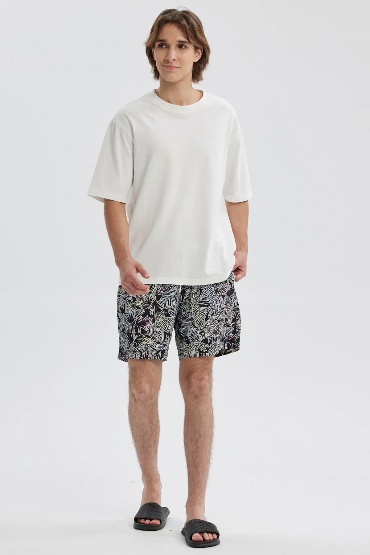 Short de Baño Hombre Full Rapport Blanco / Negro - Image 4