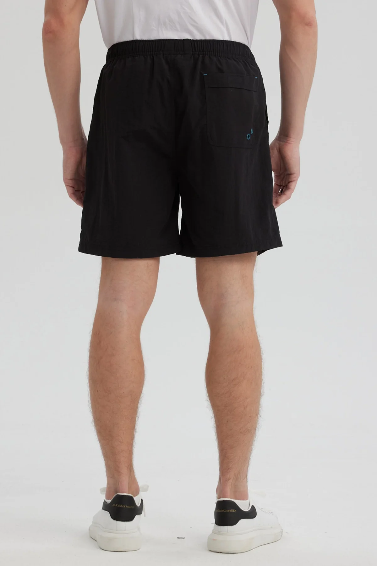 Short de Baño Hombre Liso Negro - Image 3