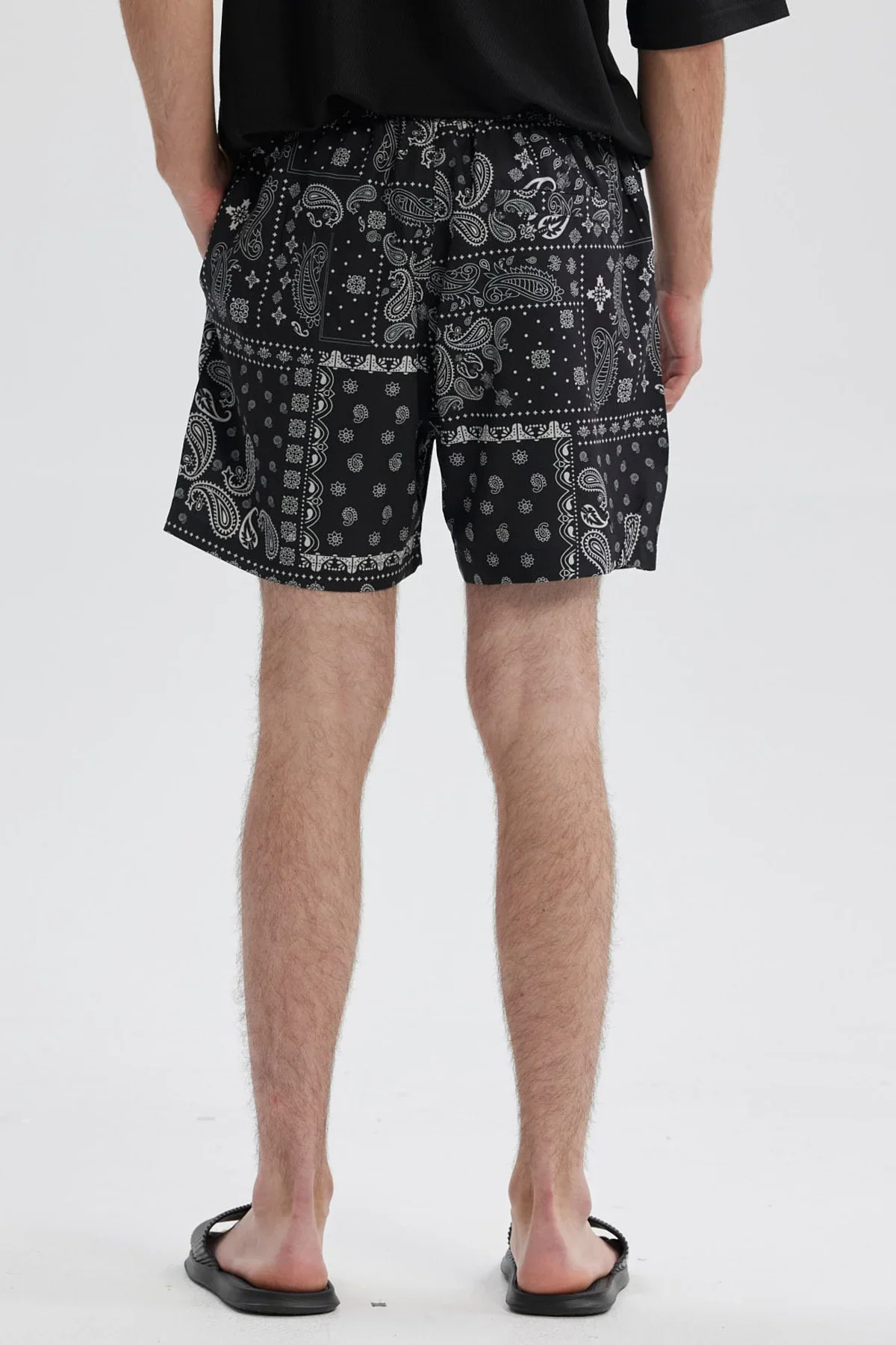 Short de Baño Hombre Print Bandana Negro - Image 3