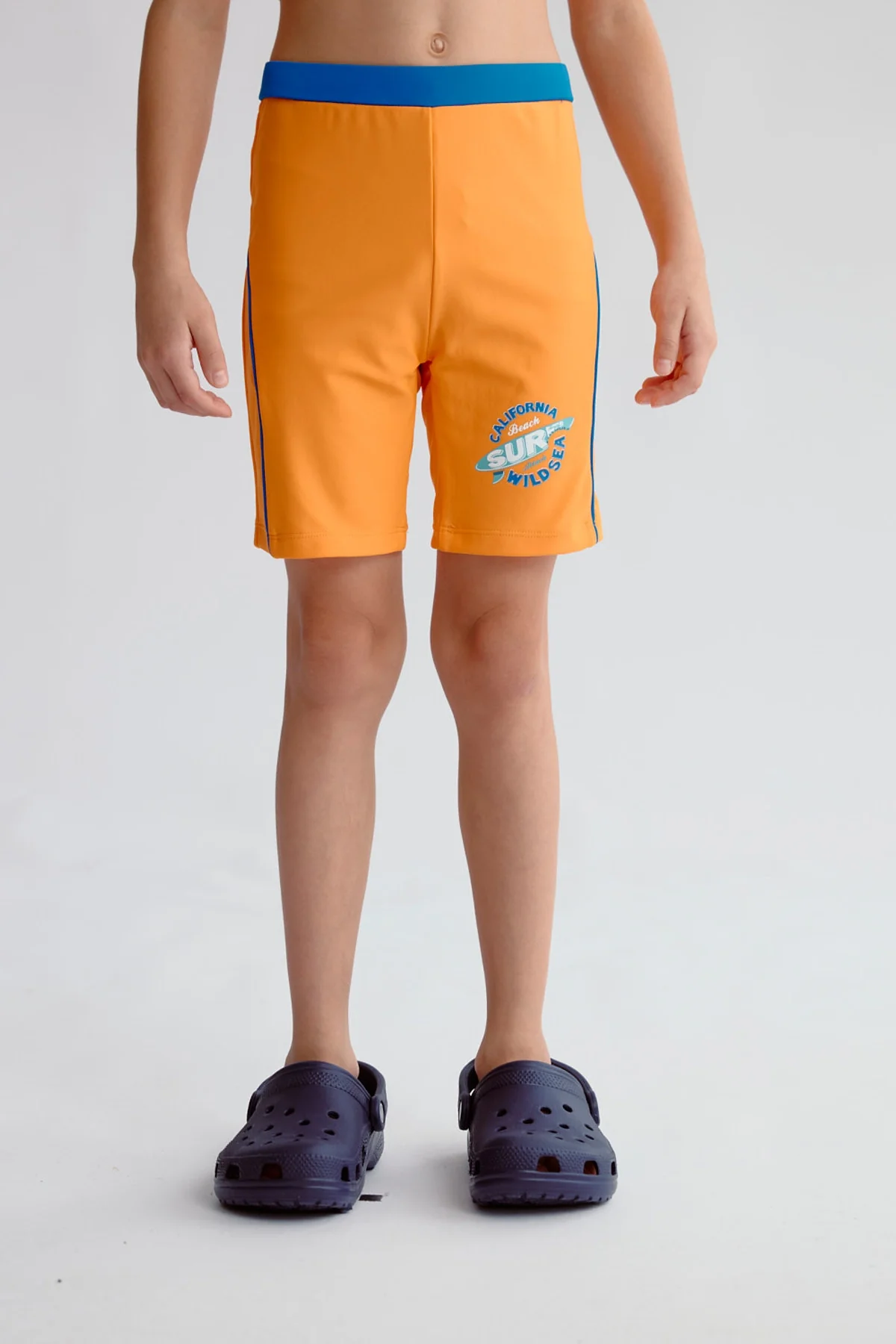 Short de Baño Niño Básico Naranjo