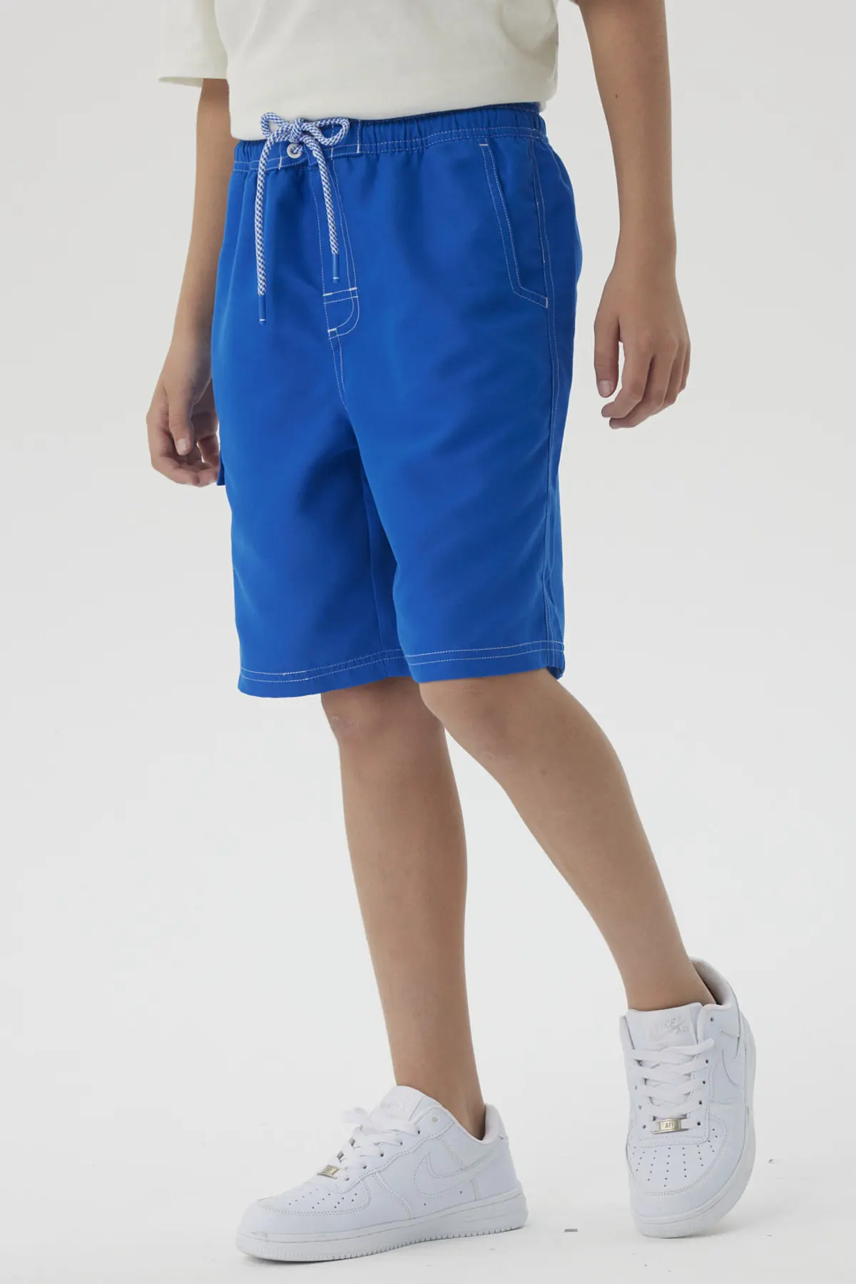 Short de Baño Niño Con Bolsillo Lateral Azulino - Image 3