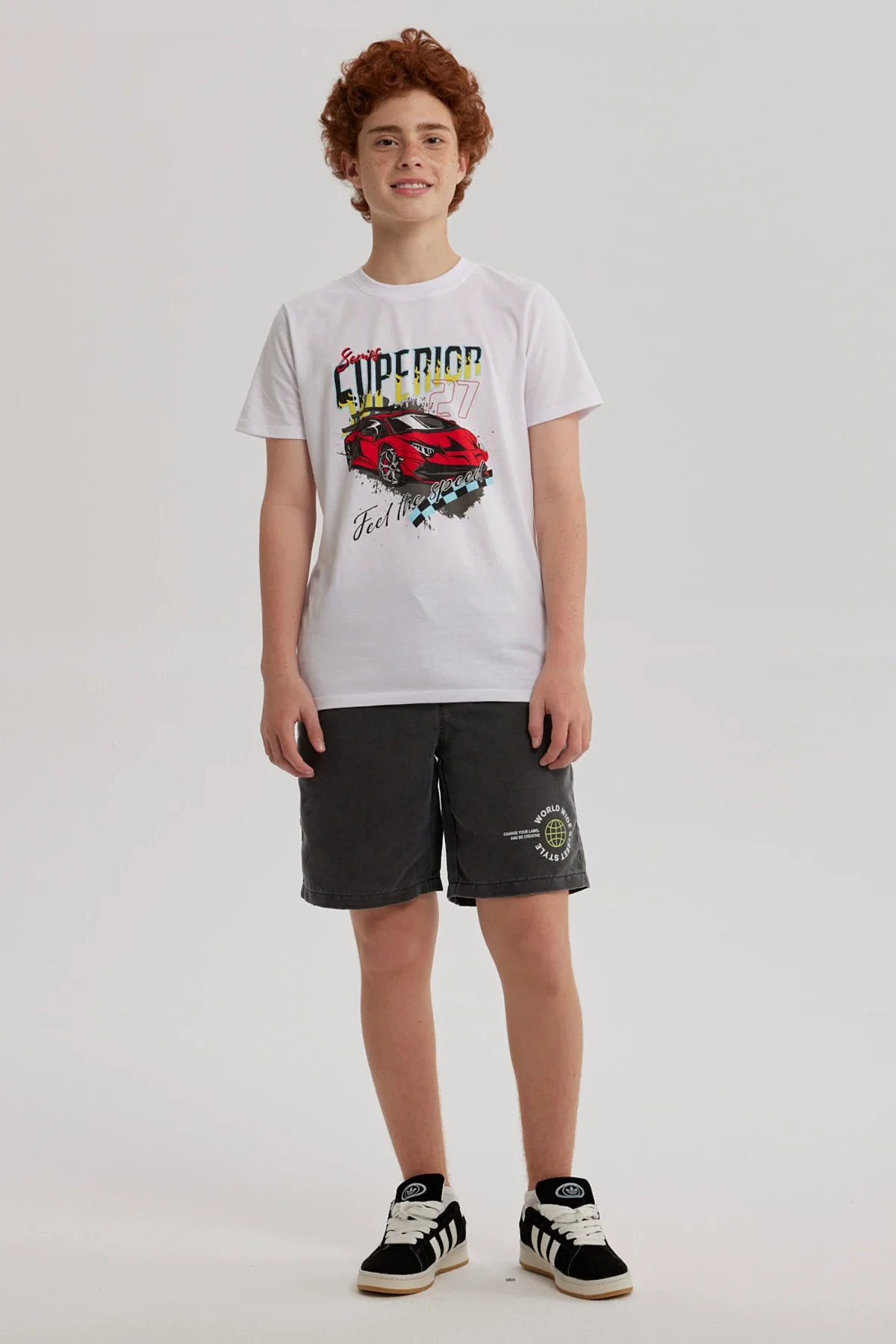 Short de Baño Niño Deslavado Negro - Image 4
