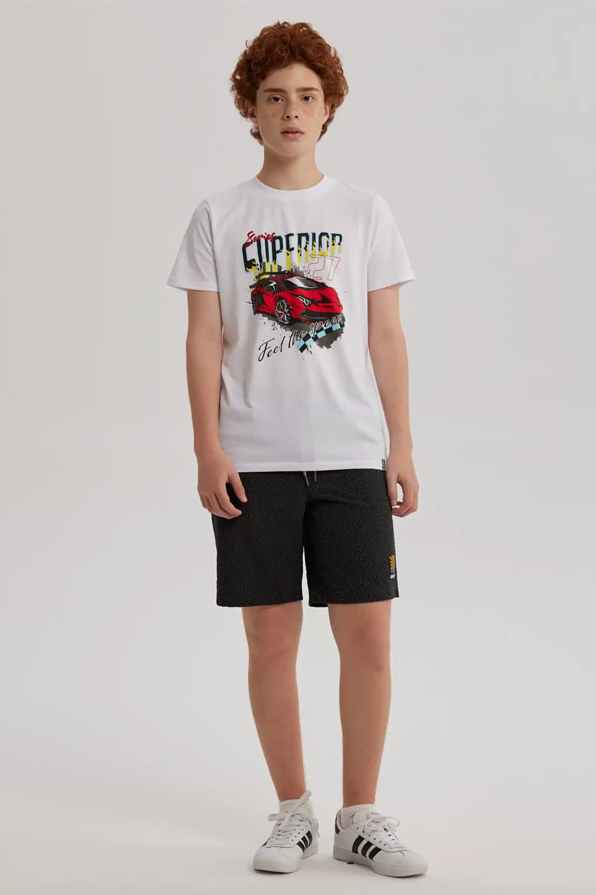 Short de Baño Niño Textura Negro - Image 4