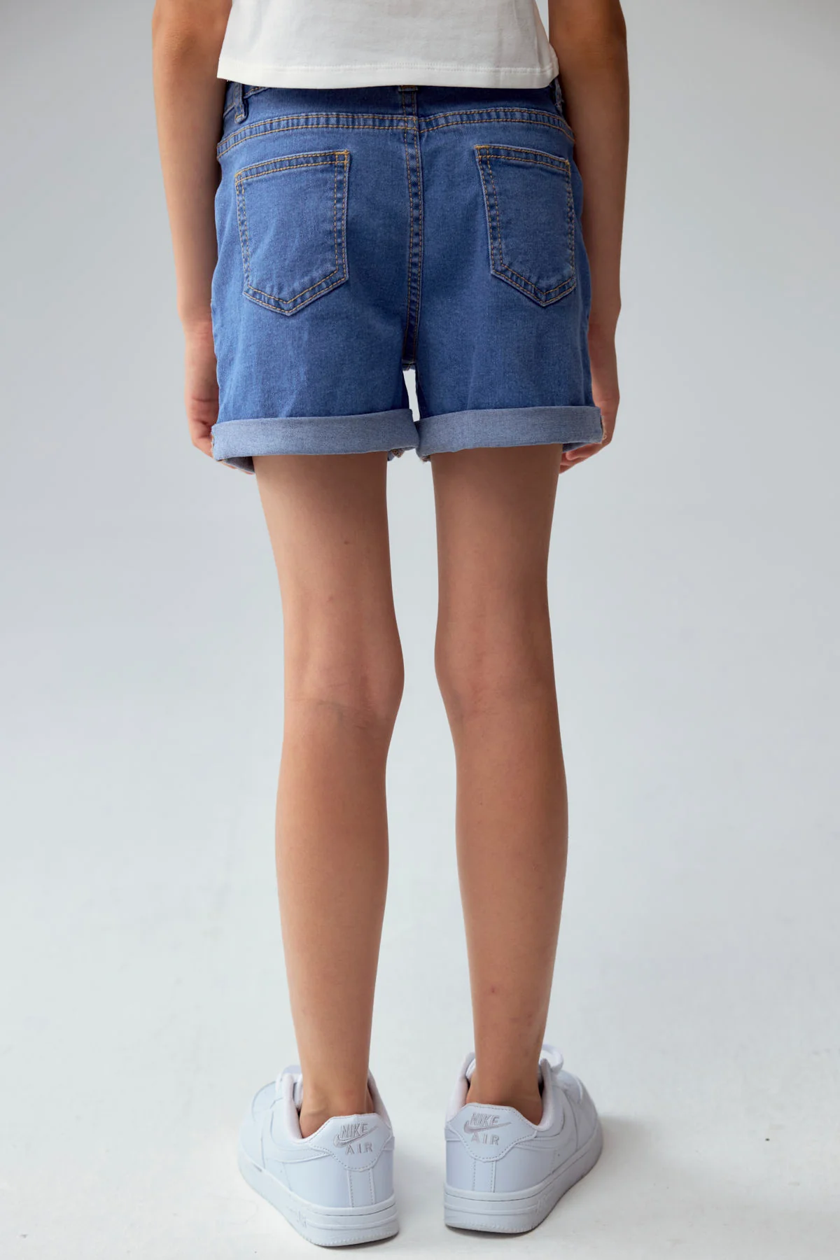 Short Niña Básico Denim Azul - Image 2