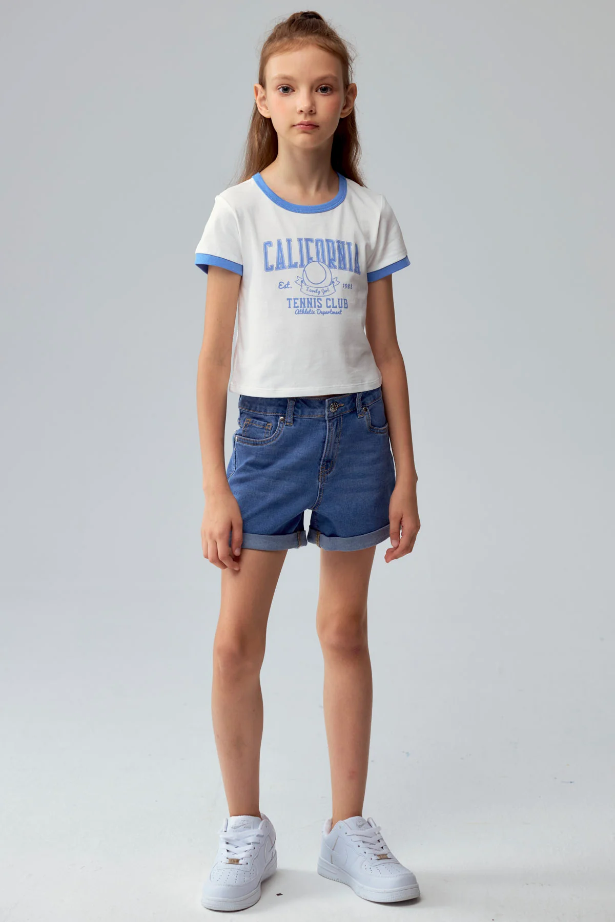 Short Niña Básico Denim Azul - Image 3