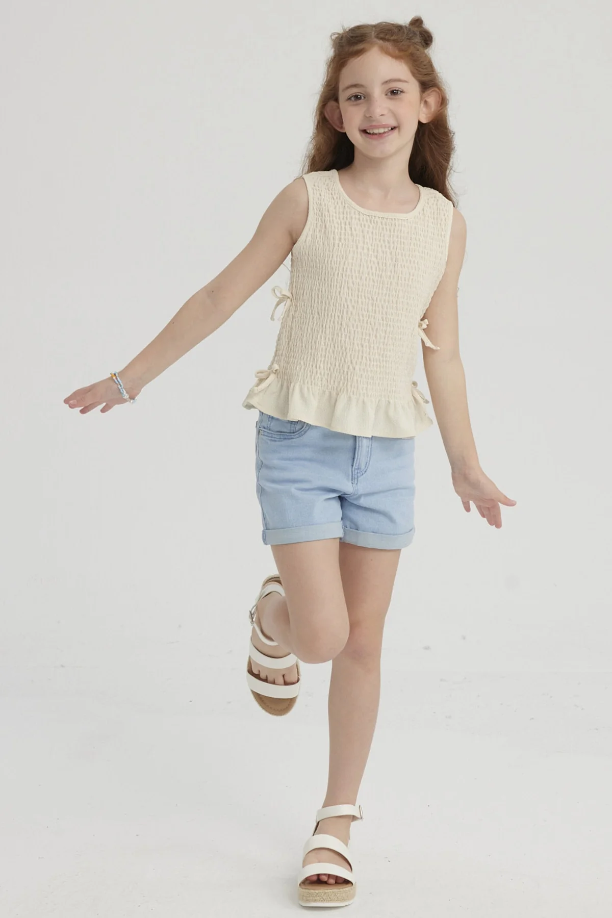 Short Niña Básico Denim Celeste - Image 4