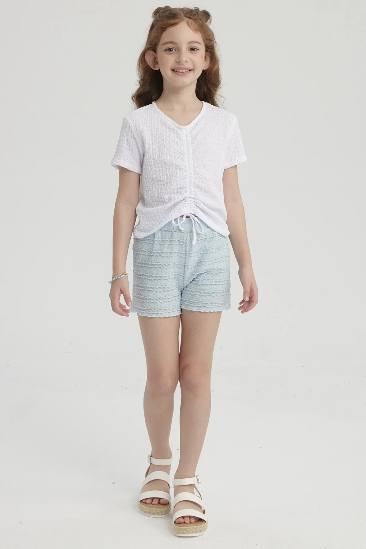 Short Niña Textura Celeste - Image 4
