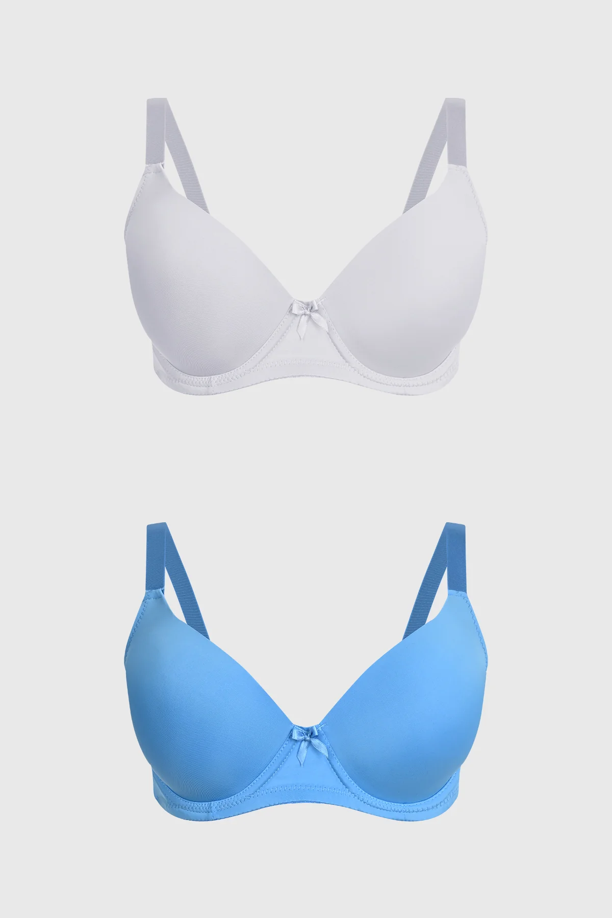 Sostén Mujer Bipack Básico Liso Azul