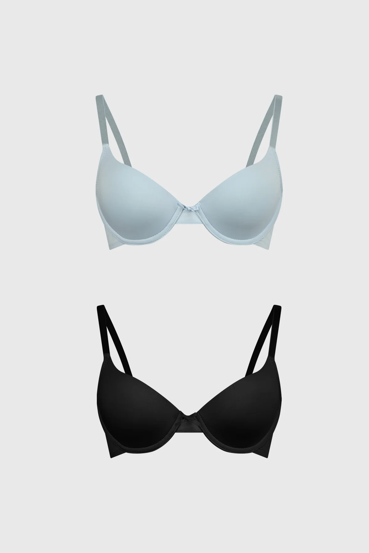 Sostén Mujer Bipack Básico Liso Azul Claro