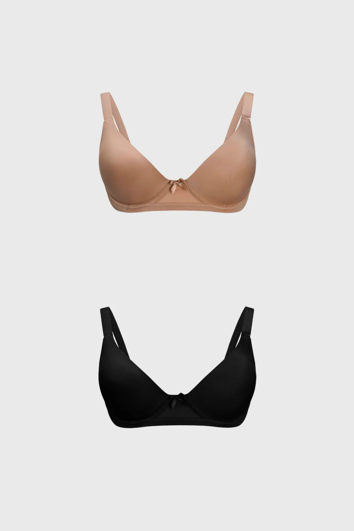 Sostén Mujer Bipack Básico Liso Camel