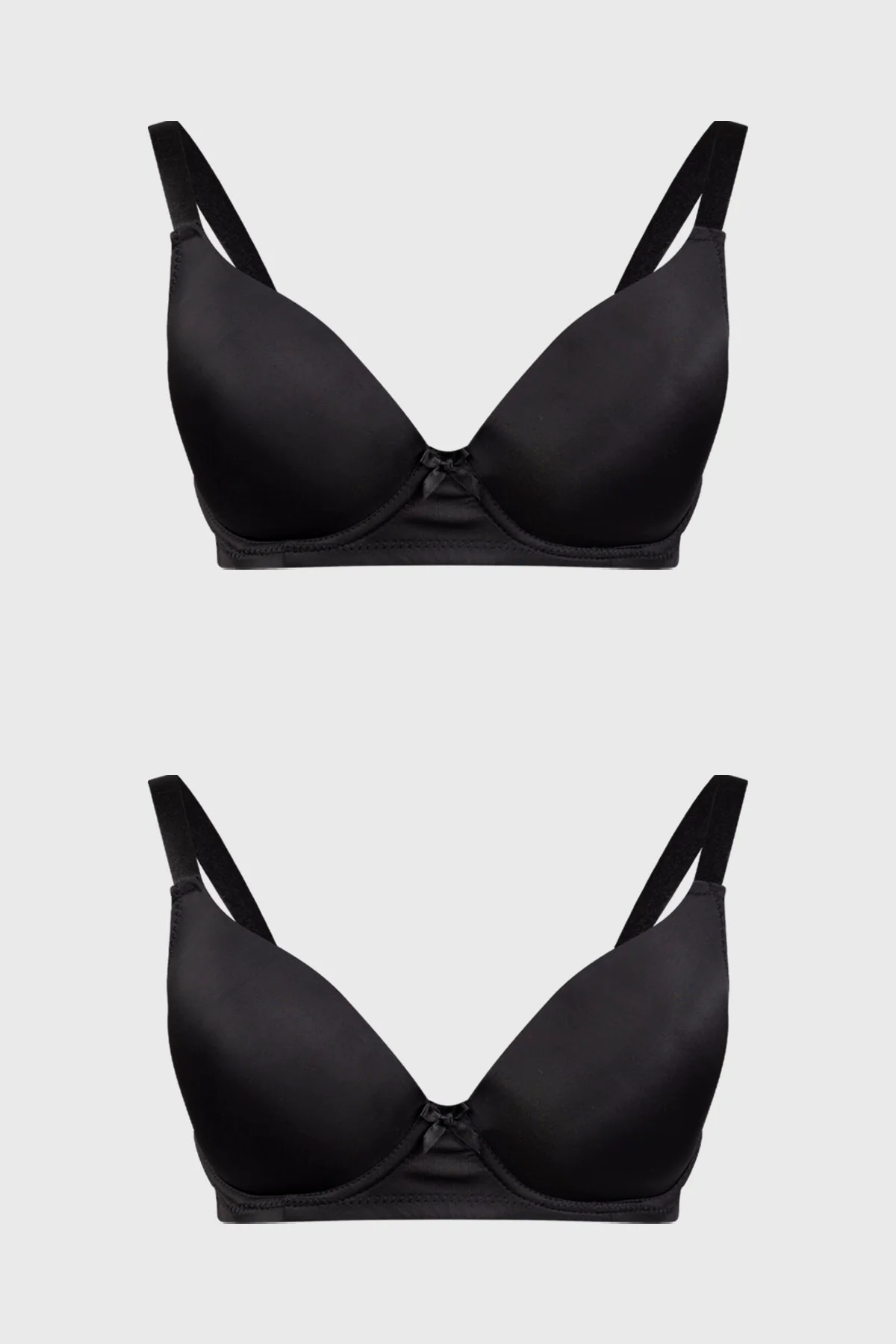 Sostén Mujer Bipack Copa Support Liso Negro