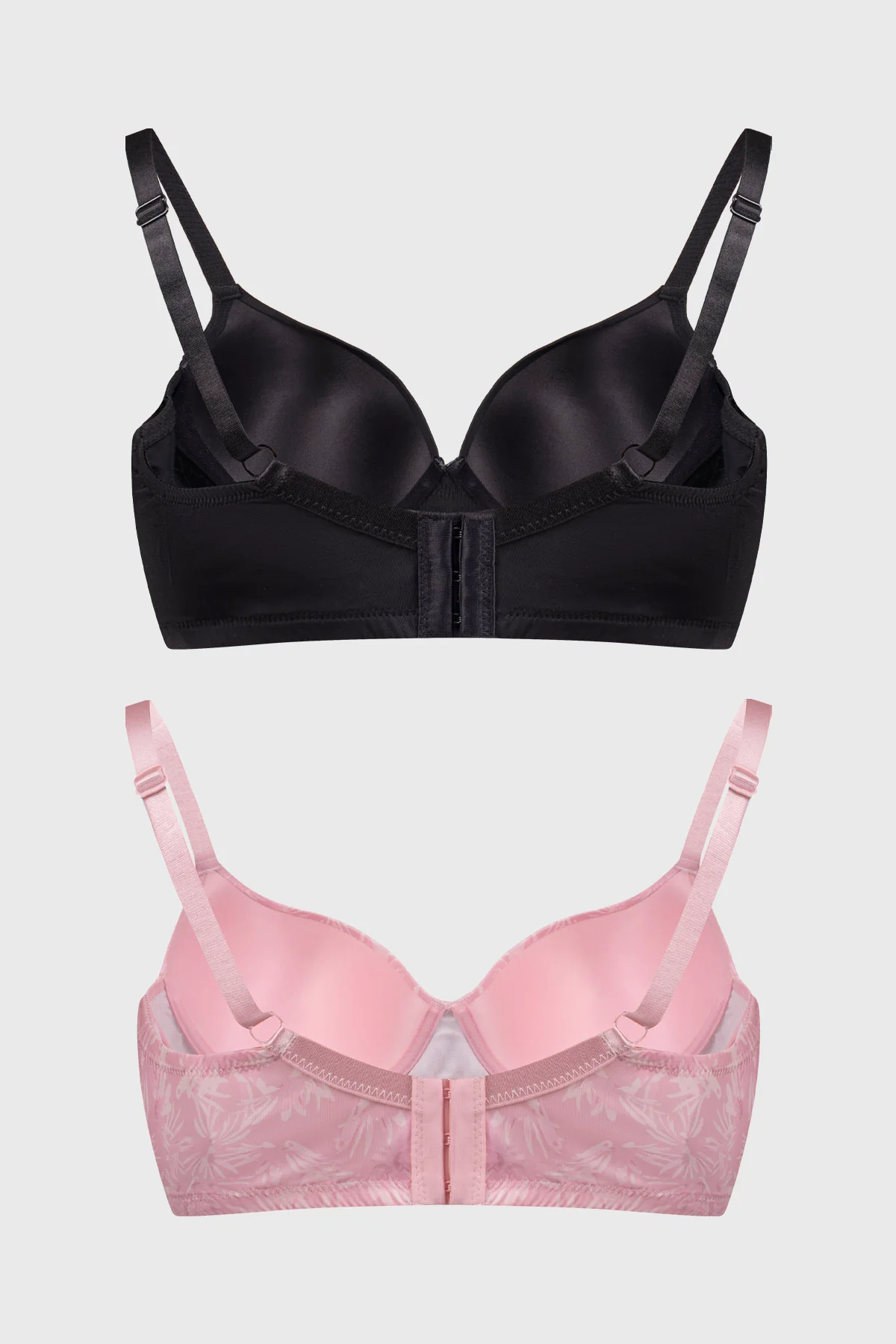 Sostén Mujer Bipack Estampado Liso Palo Rosa - Image 2