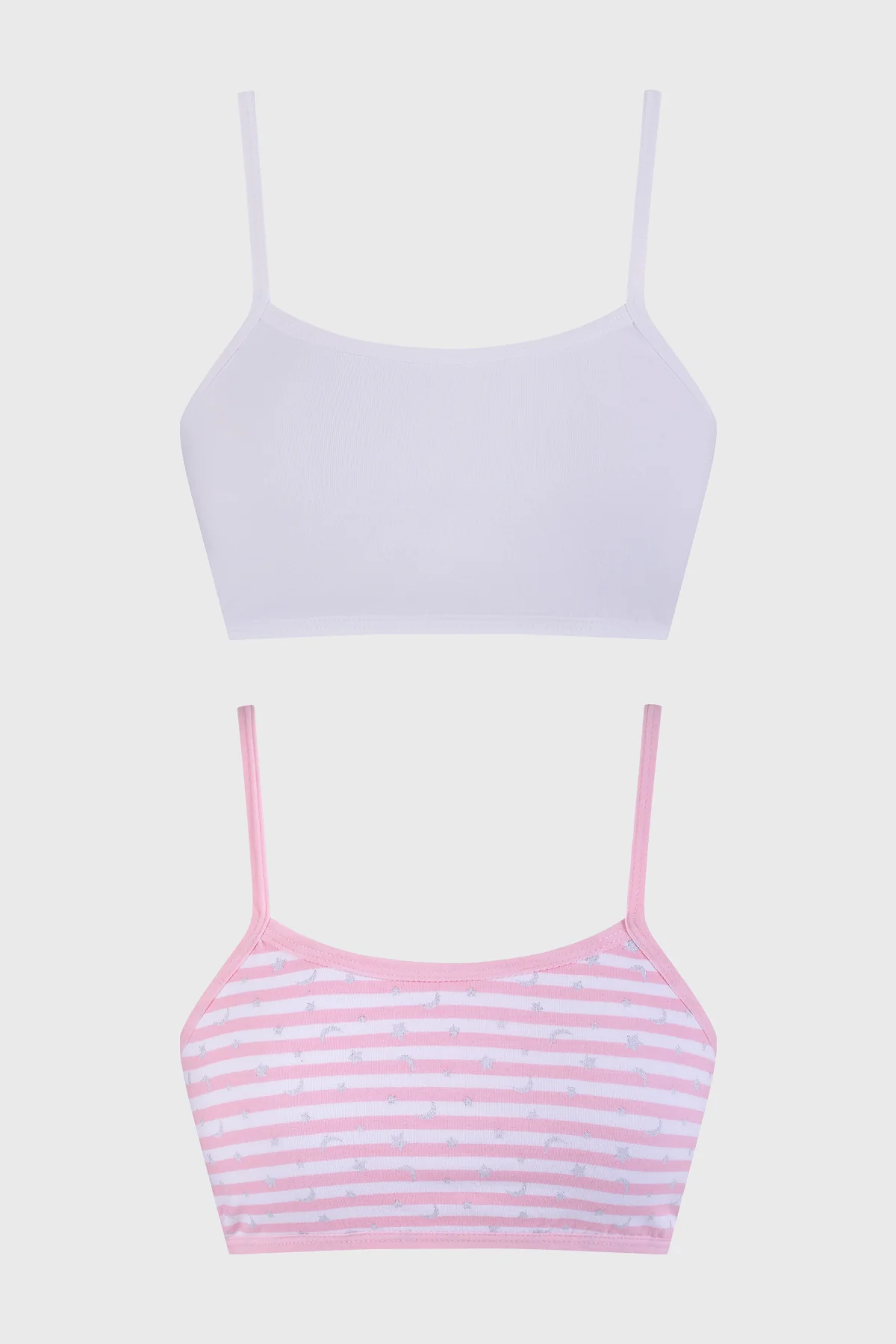 Sostén Mujer Bipack Liso Mini Print Blanco