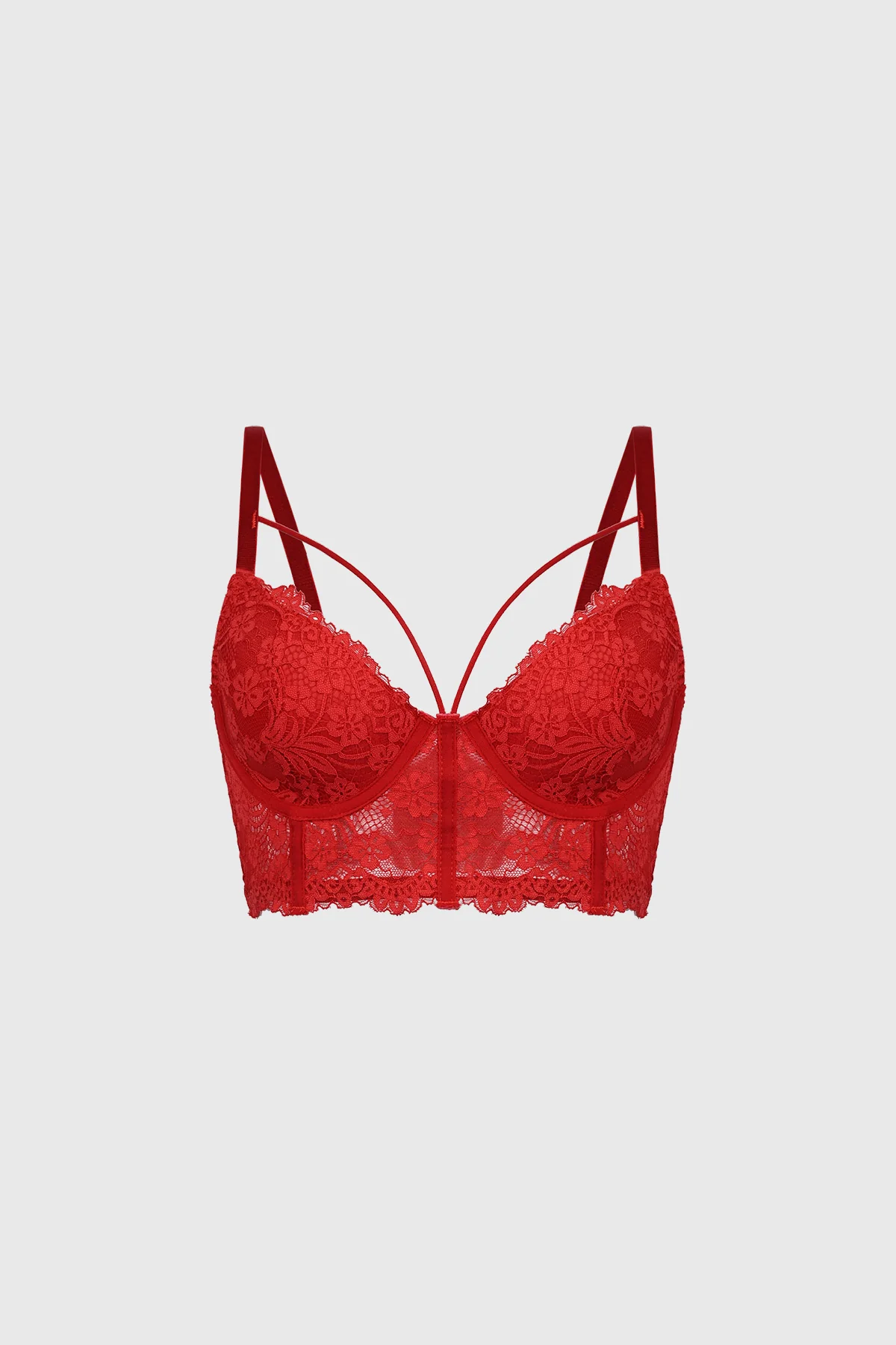 Sostén Mujer Copa Soft Encaje Rojo