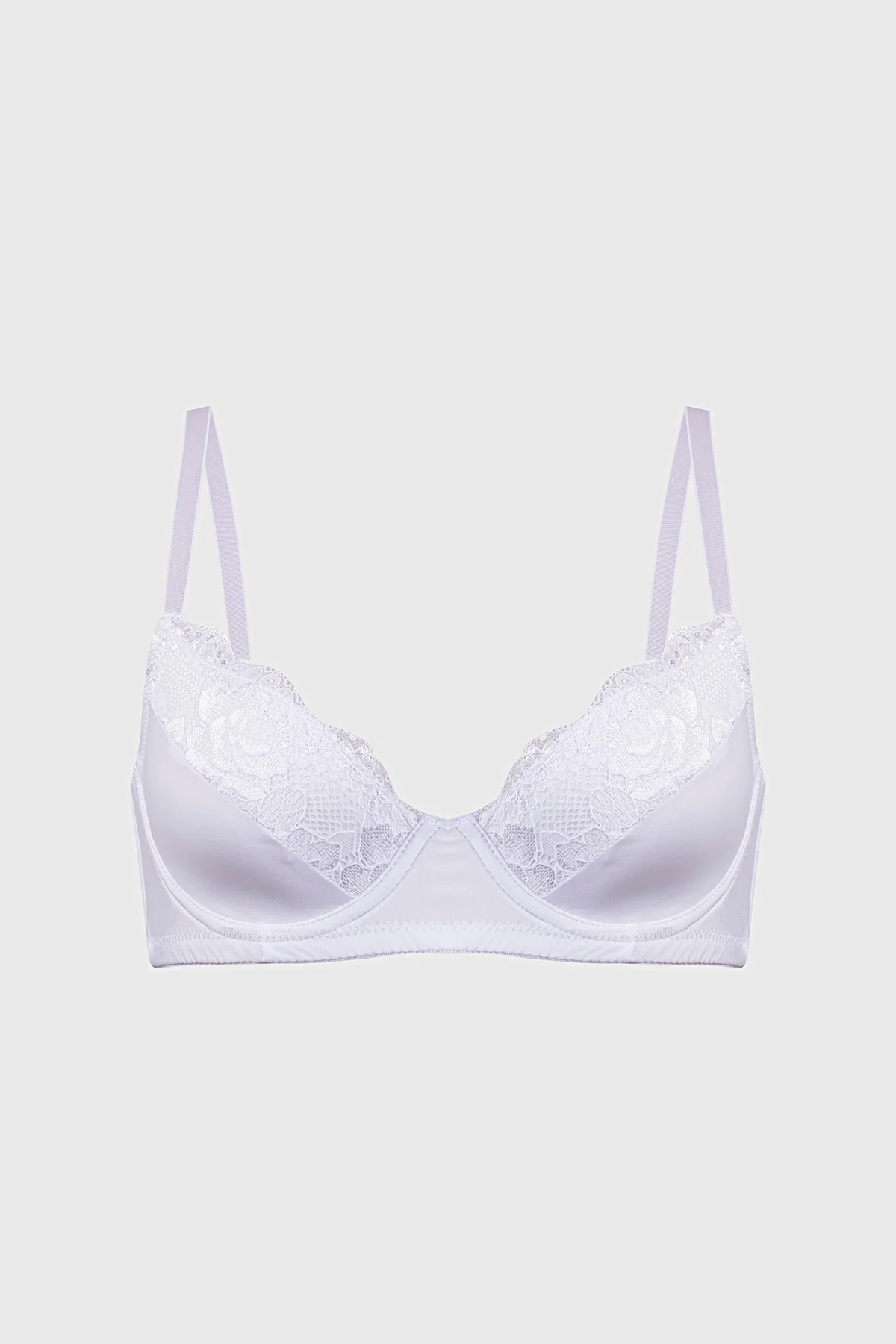 Sostén Mujer Copa Soft Encaje Superior Blanco