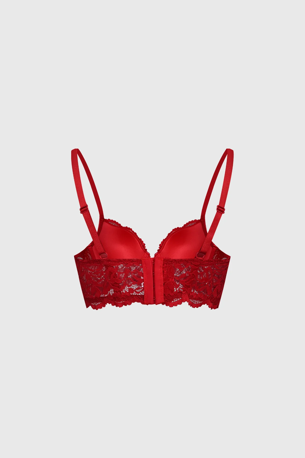 Sostén Mujer Corset Detalle Cruce Medio Rojo - Image 2