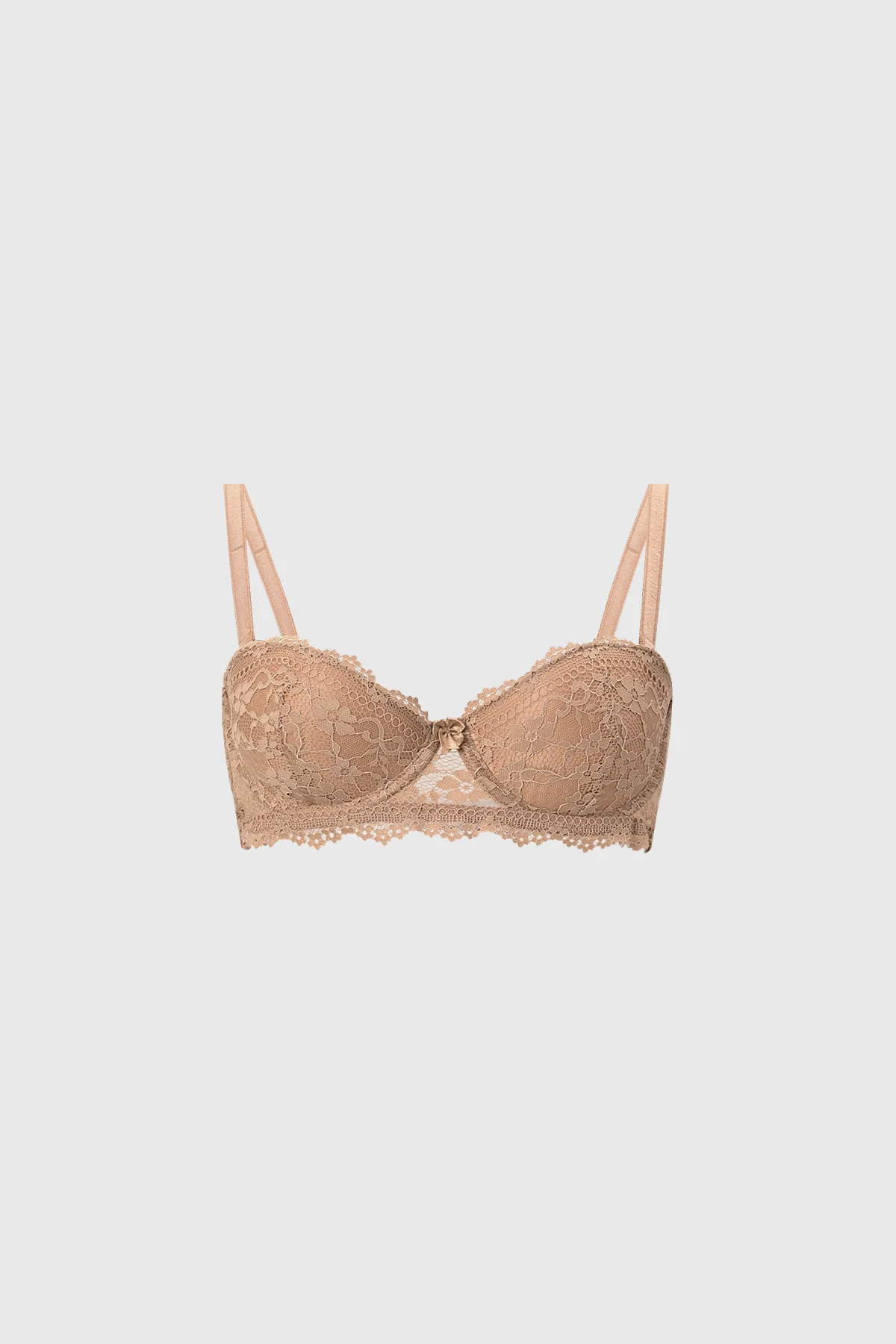 Sostén Mujer Strappless Encaje Camel