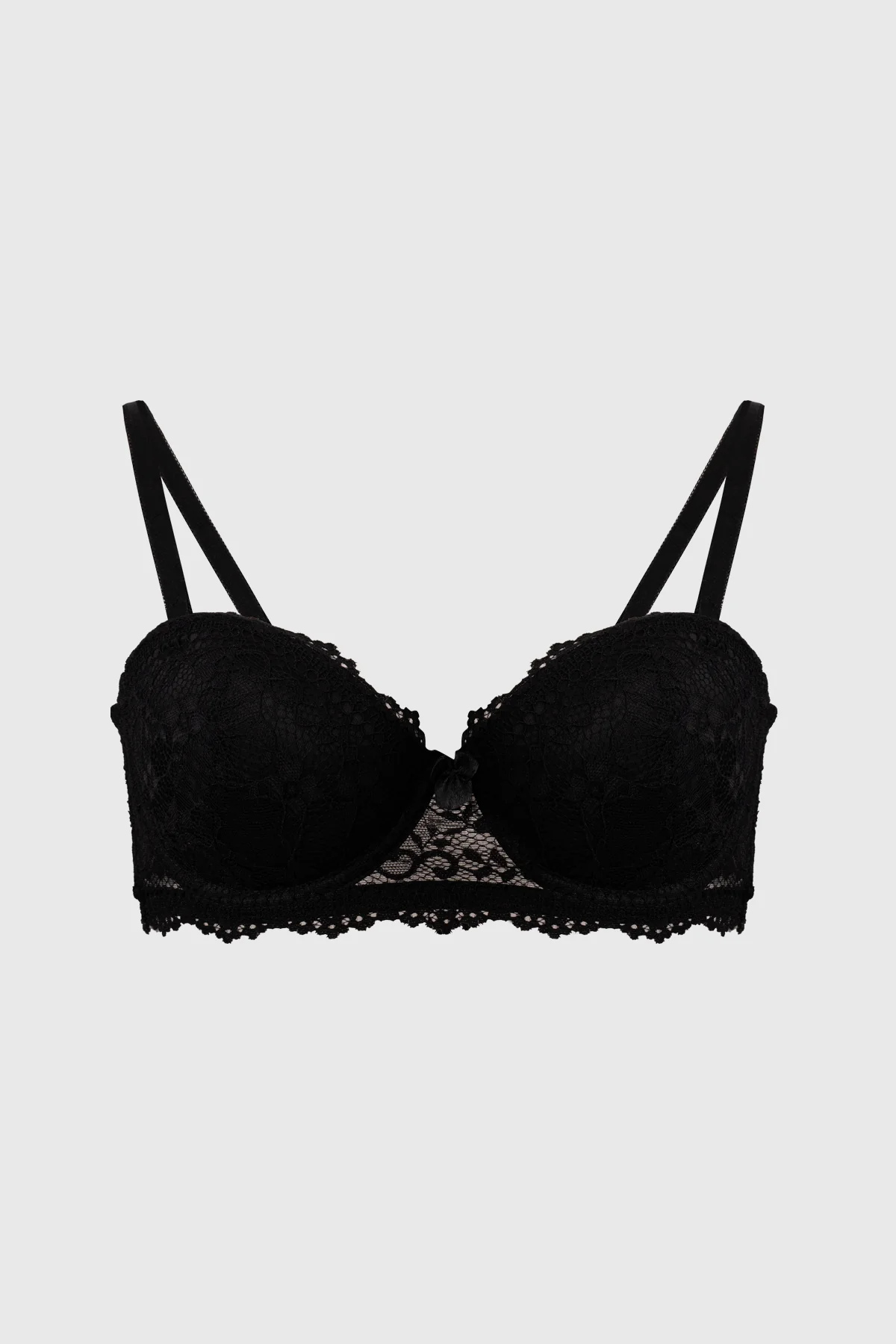 Sostén Mujer Strappless Encaje Negro