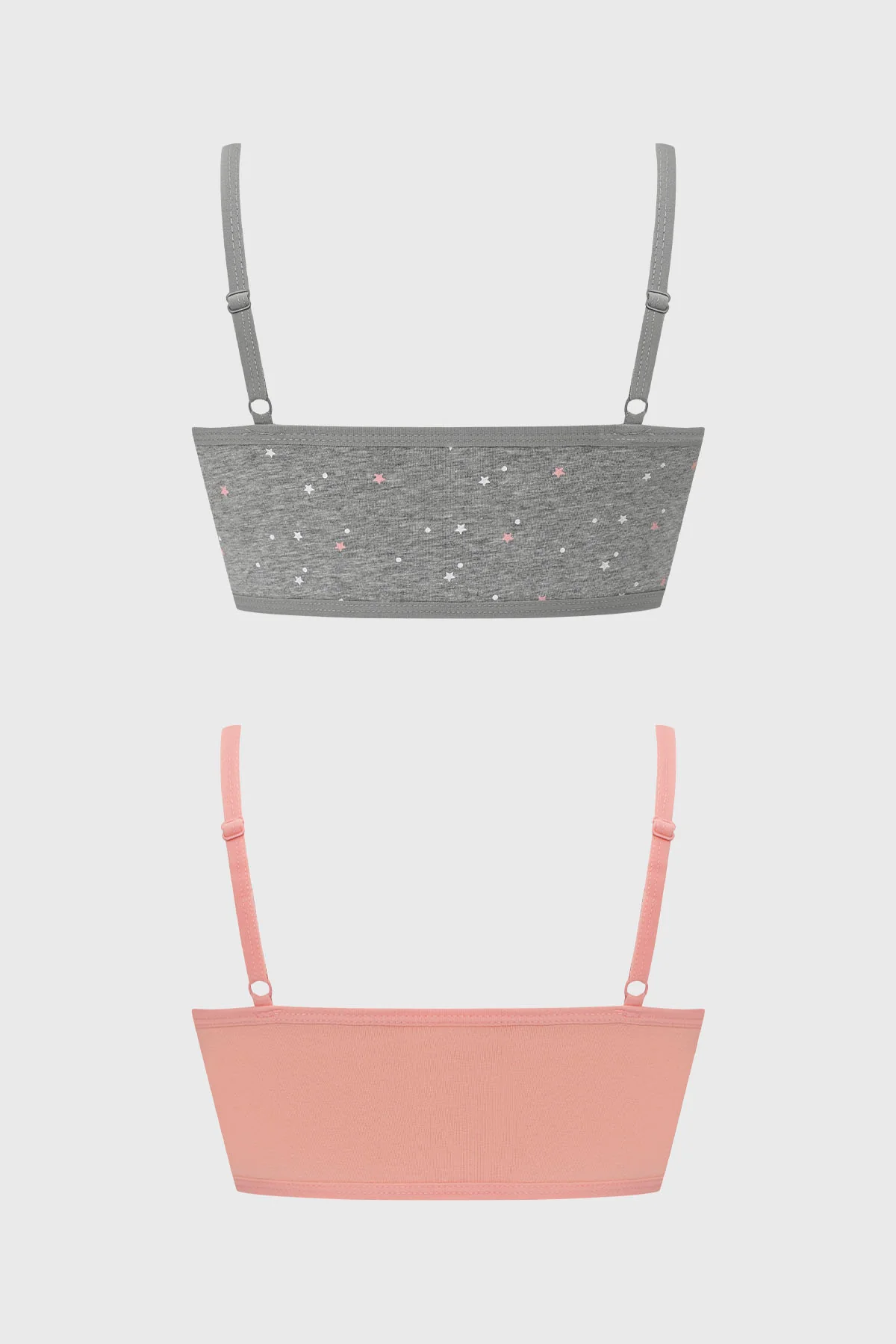 Sostén Niña Bipack Peto Colores Lisos Gris - Image 2
