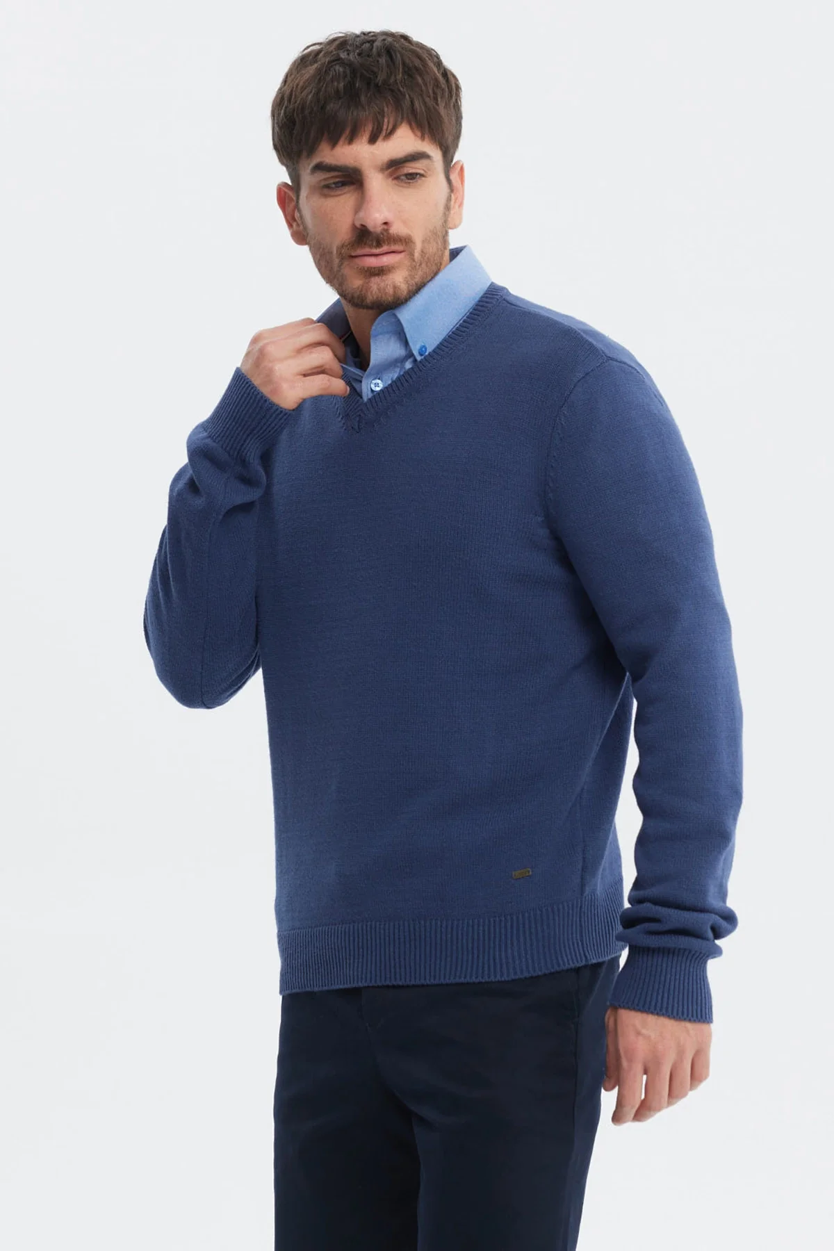 Sweater Hombre Básico Azul - Image 2