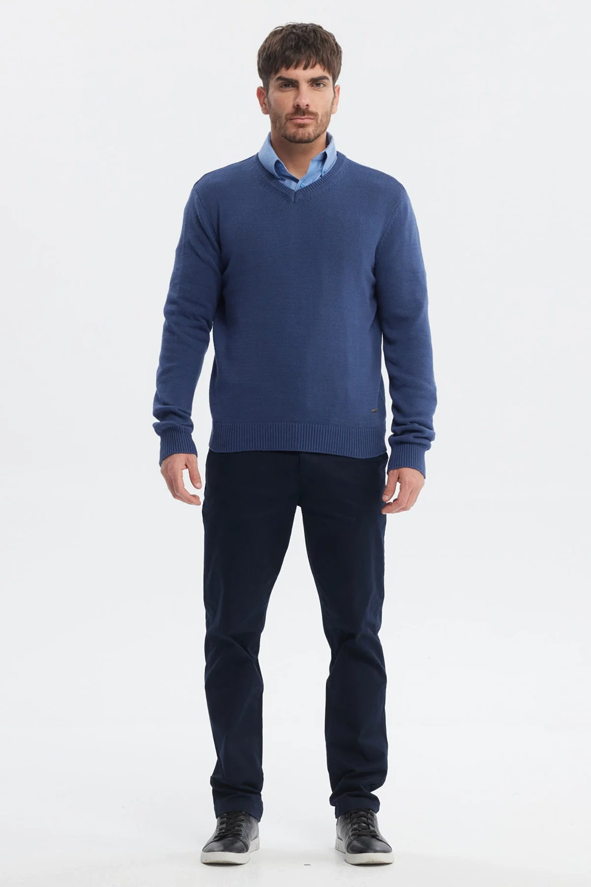 Sweater Hombre Básico Azul - Image 4