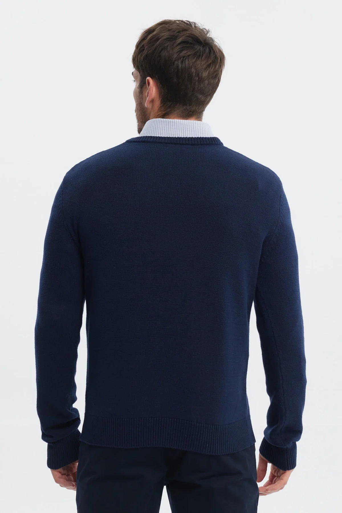Sweater Hombre Básico Azul Marino - Image 3