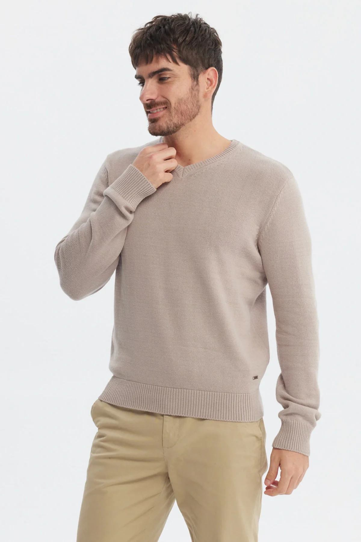 Sweater Hombre Básico Beige - Image 2
