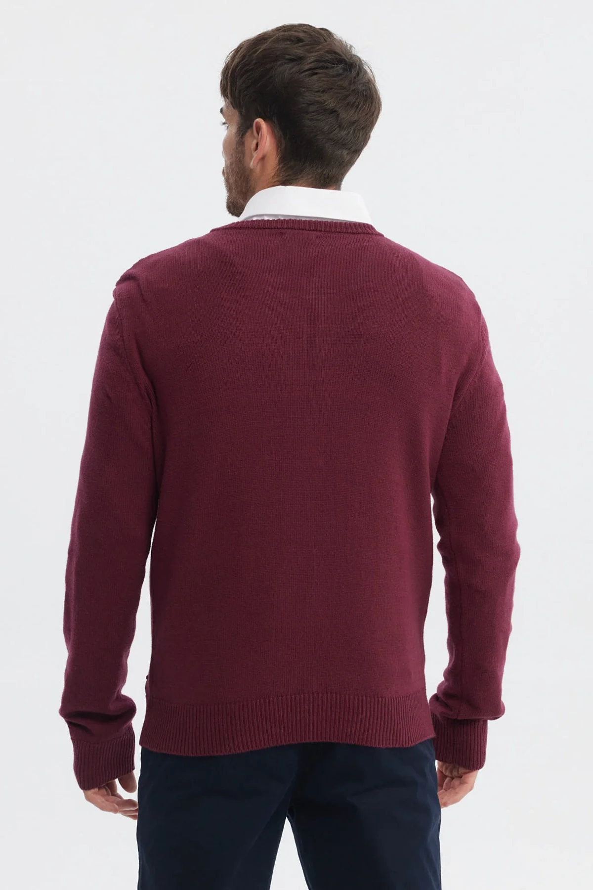 Sweater Hombre Básico Burdeo - Image 3
