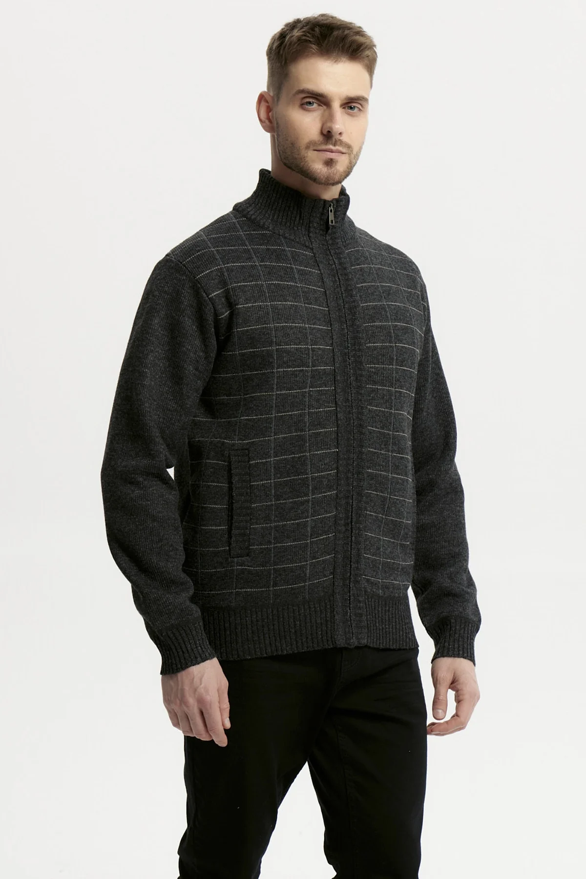 Sweater Hombre Cuello Con Cierre Marengo - Image 2