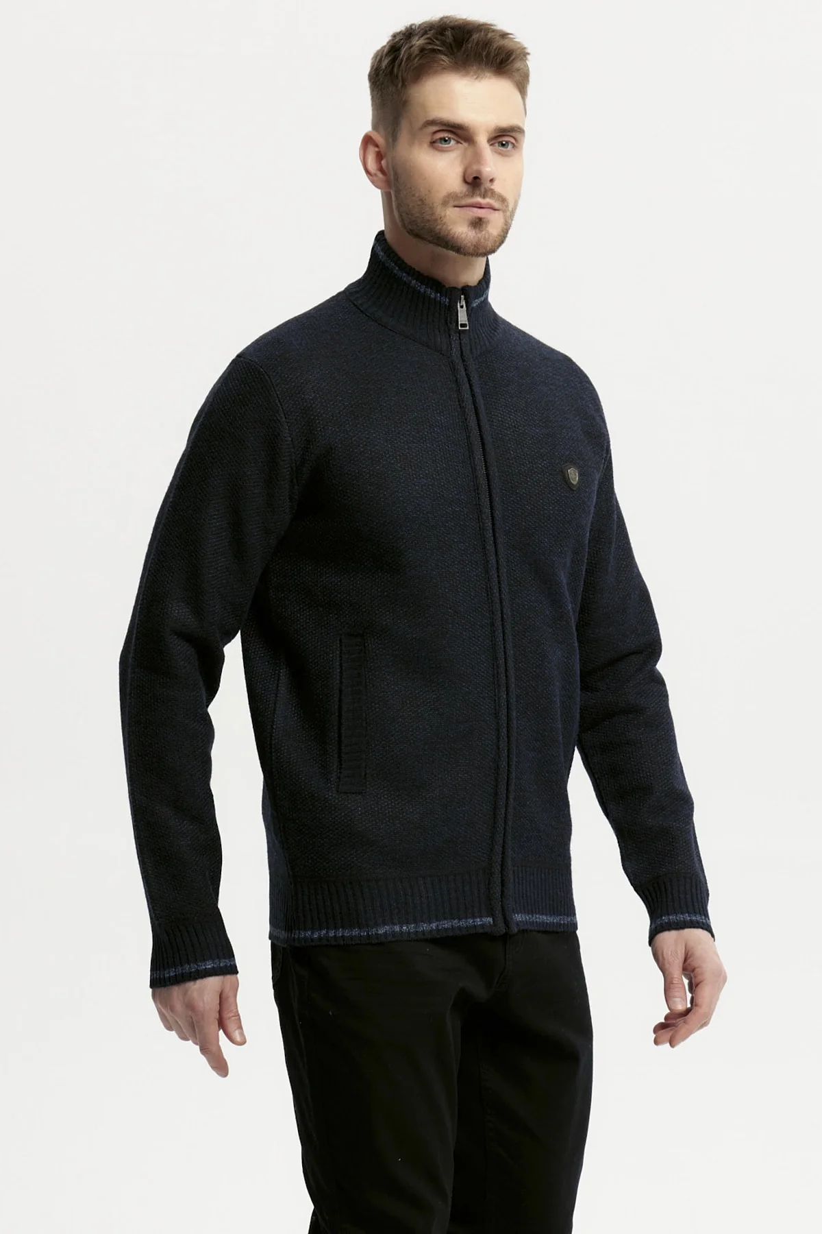 Sweater Hombre Slim Azul Marino - Image 2