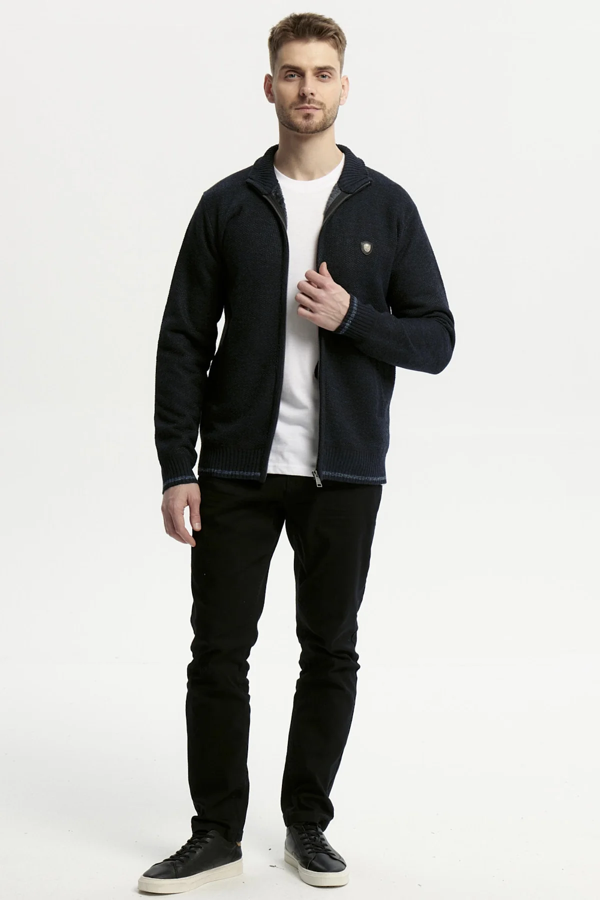 Sweater Hombre Slim Azul Marino - Image 4