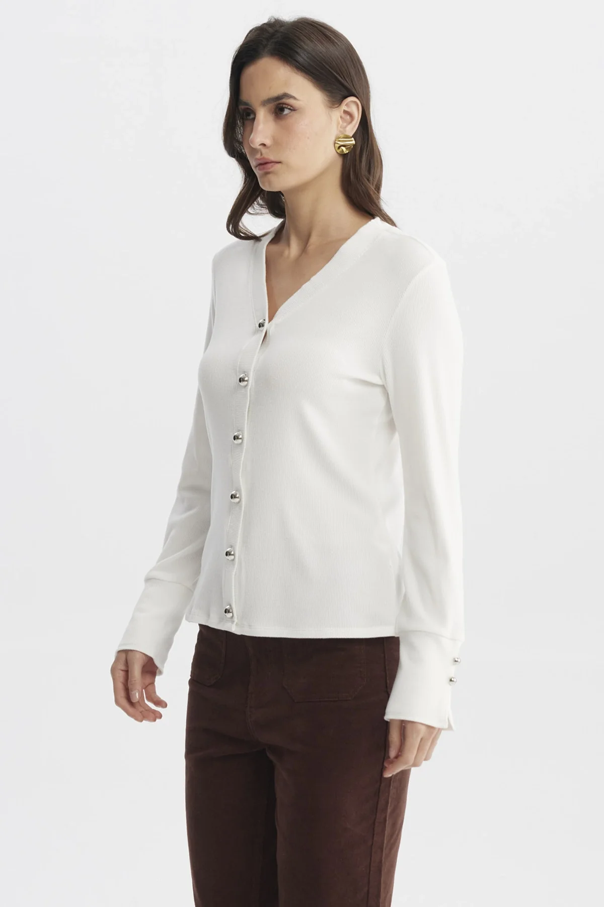 Sweater Mujer Ajustado Crudo - Image 2