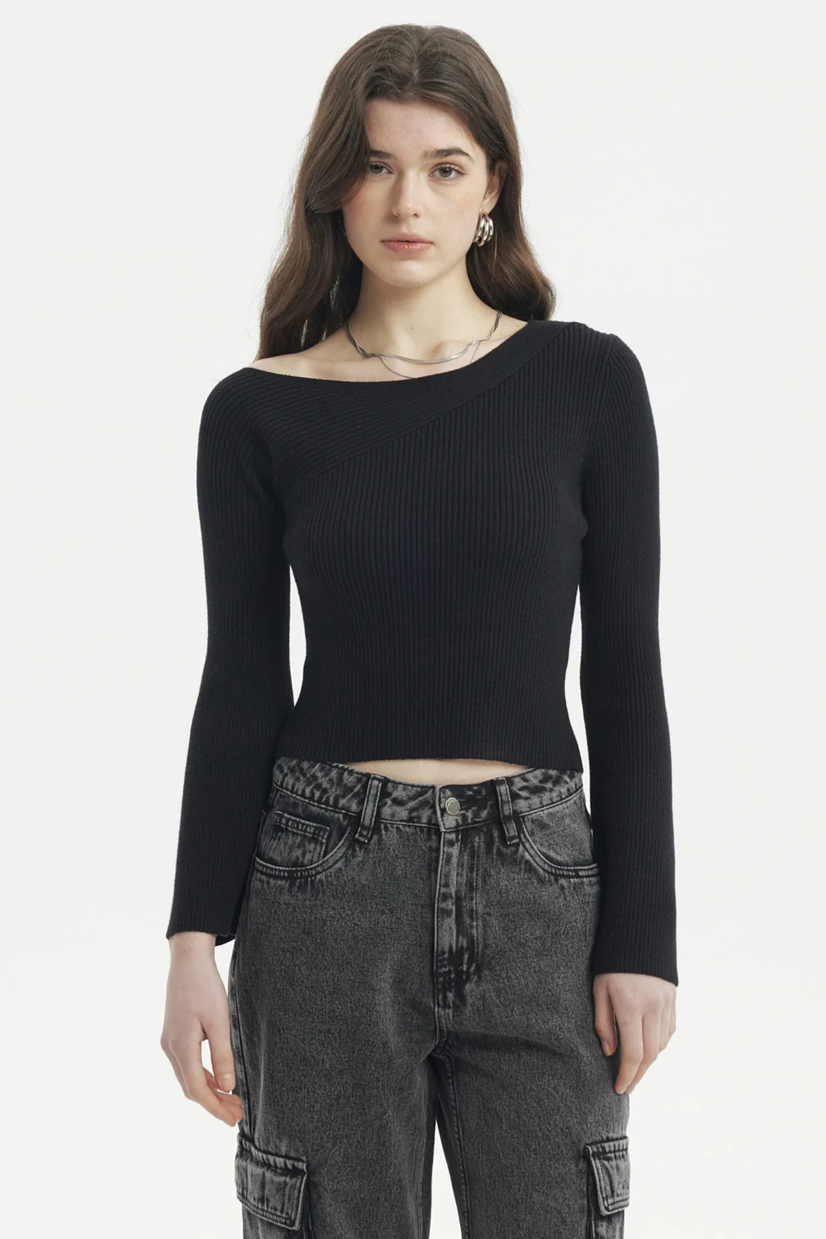 Sweater Mujer Ajustado Negro