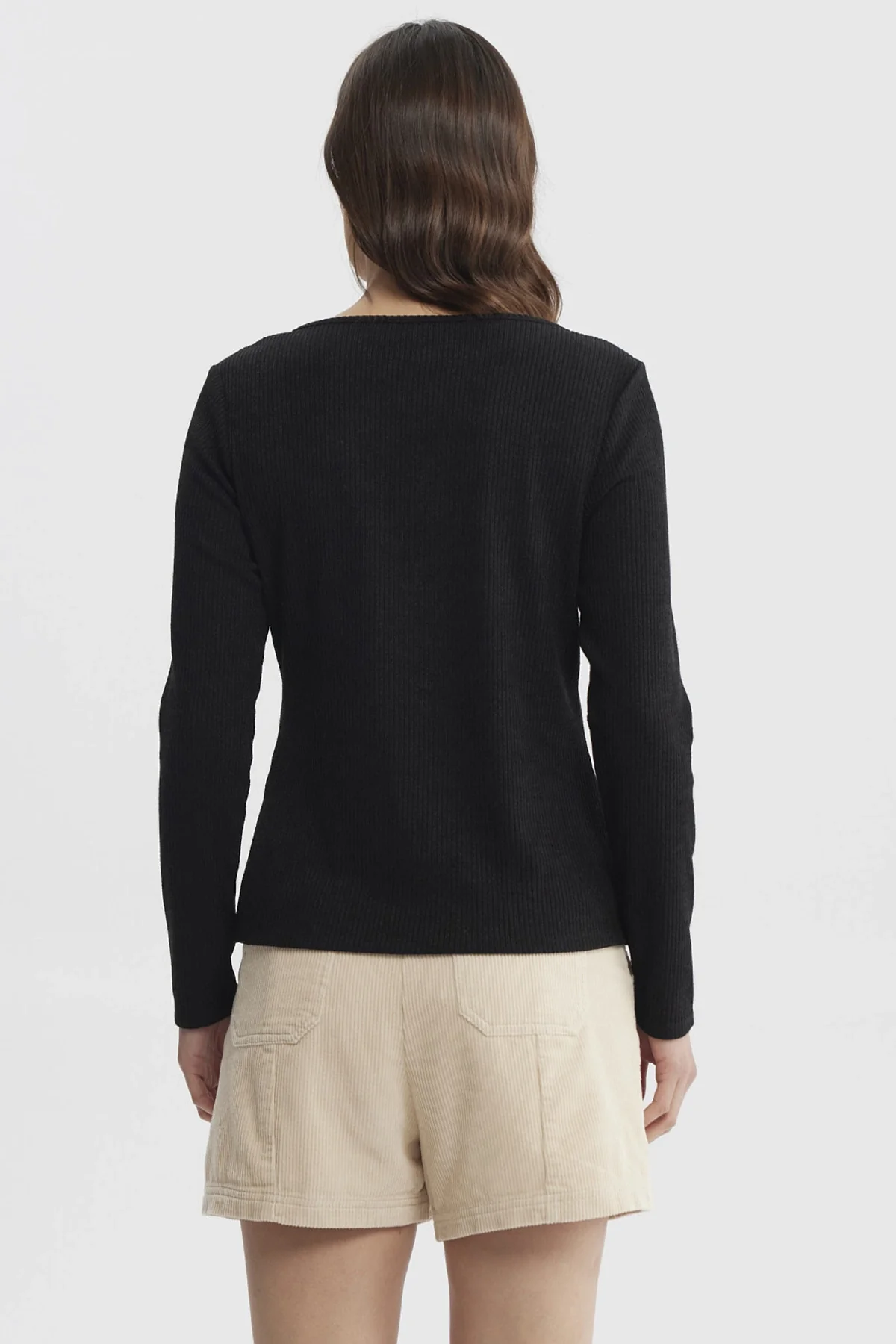 Sweater Mujer Ajustado Negro - Image 3