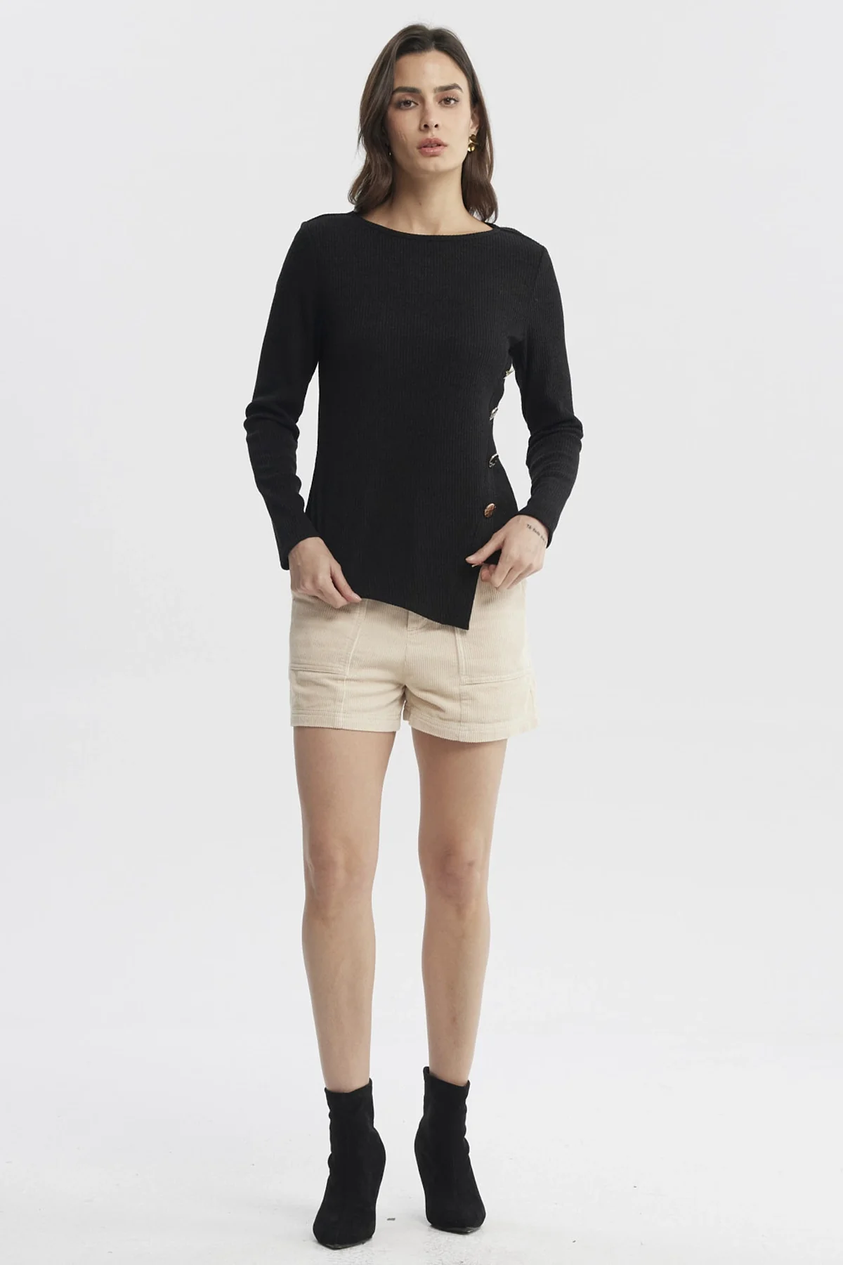 Sweater Mujer Ajustado Negro - Image 4
