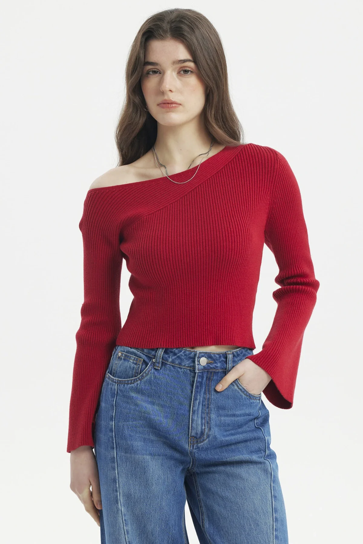 Sweater Mujer Ajustado Rojo