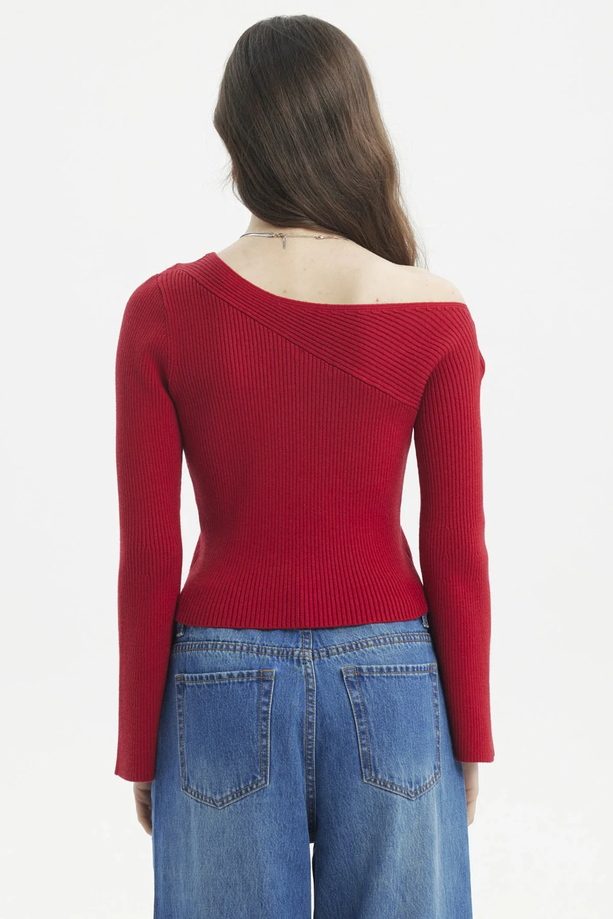 Sweater Mujer Ajustado Rojo - Image 3