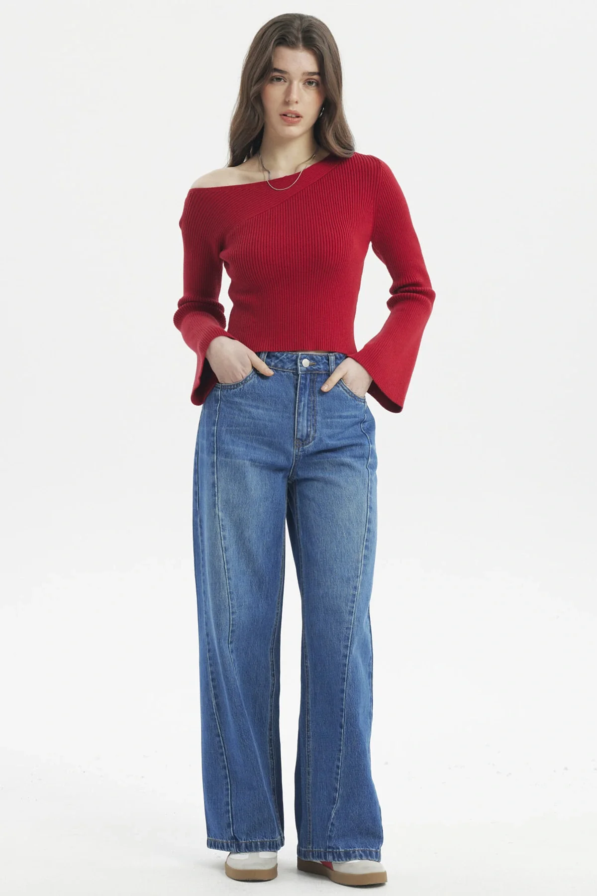 Sweater Mujer Ajustado Rojo - Image 4