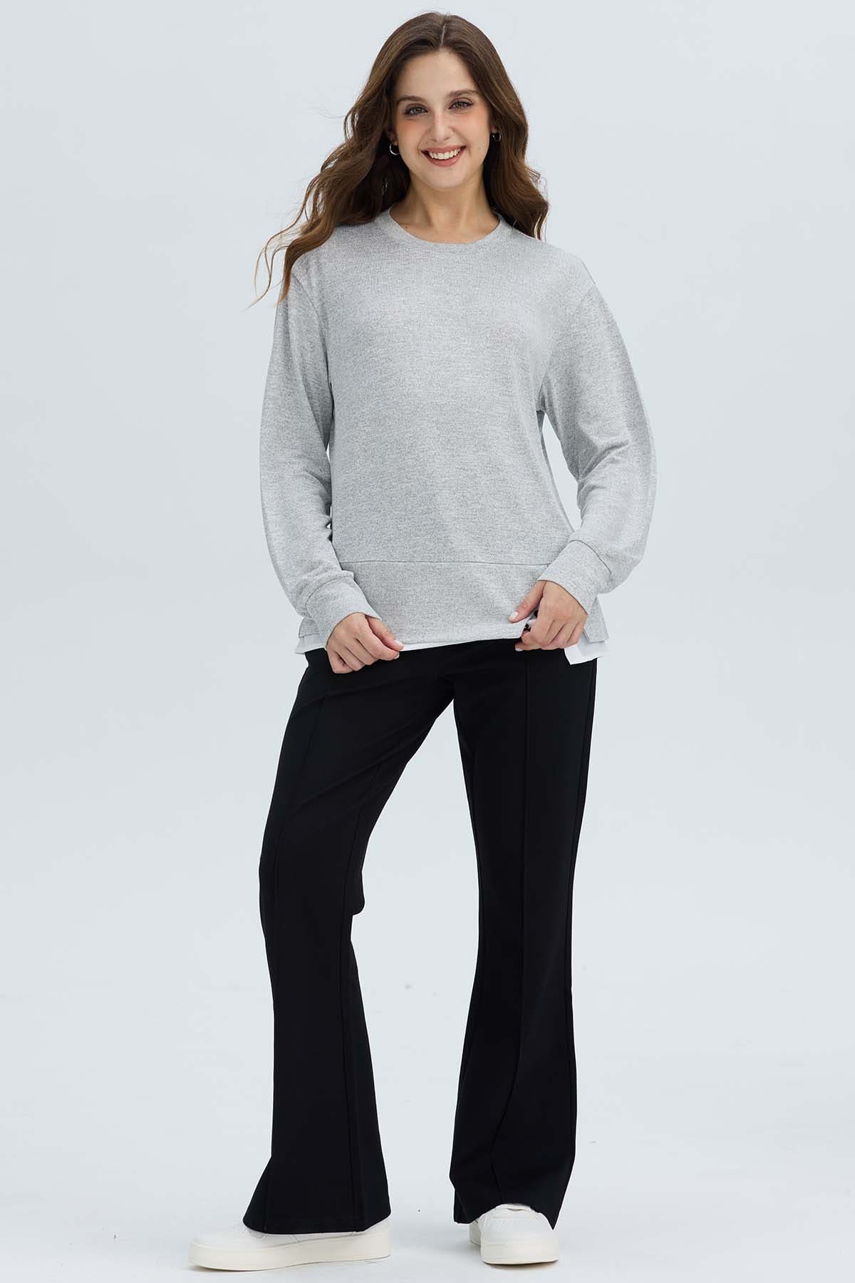 Sweater Mujer Basta Gris Melange - Image 4