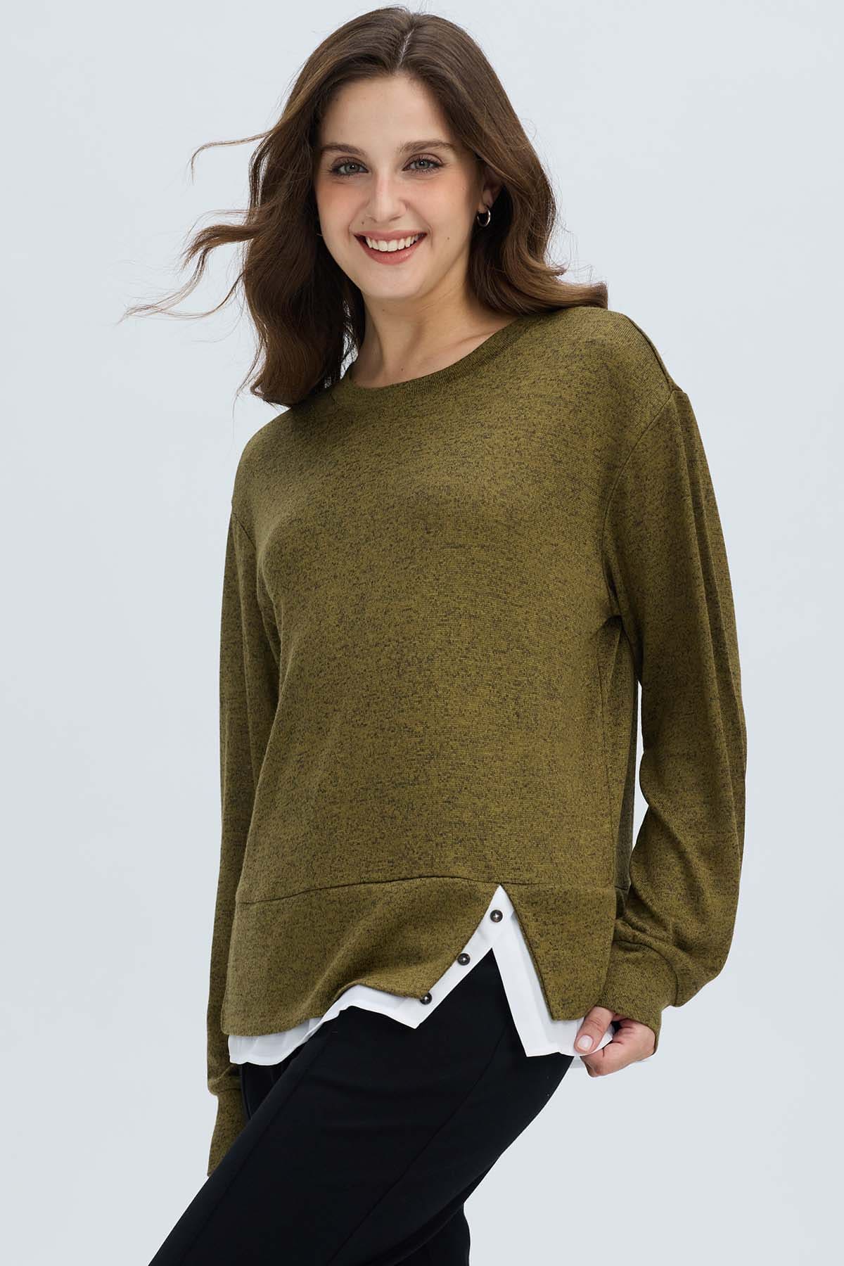 Sweater Mujer Basta Verde Militar - Image 2
