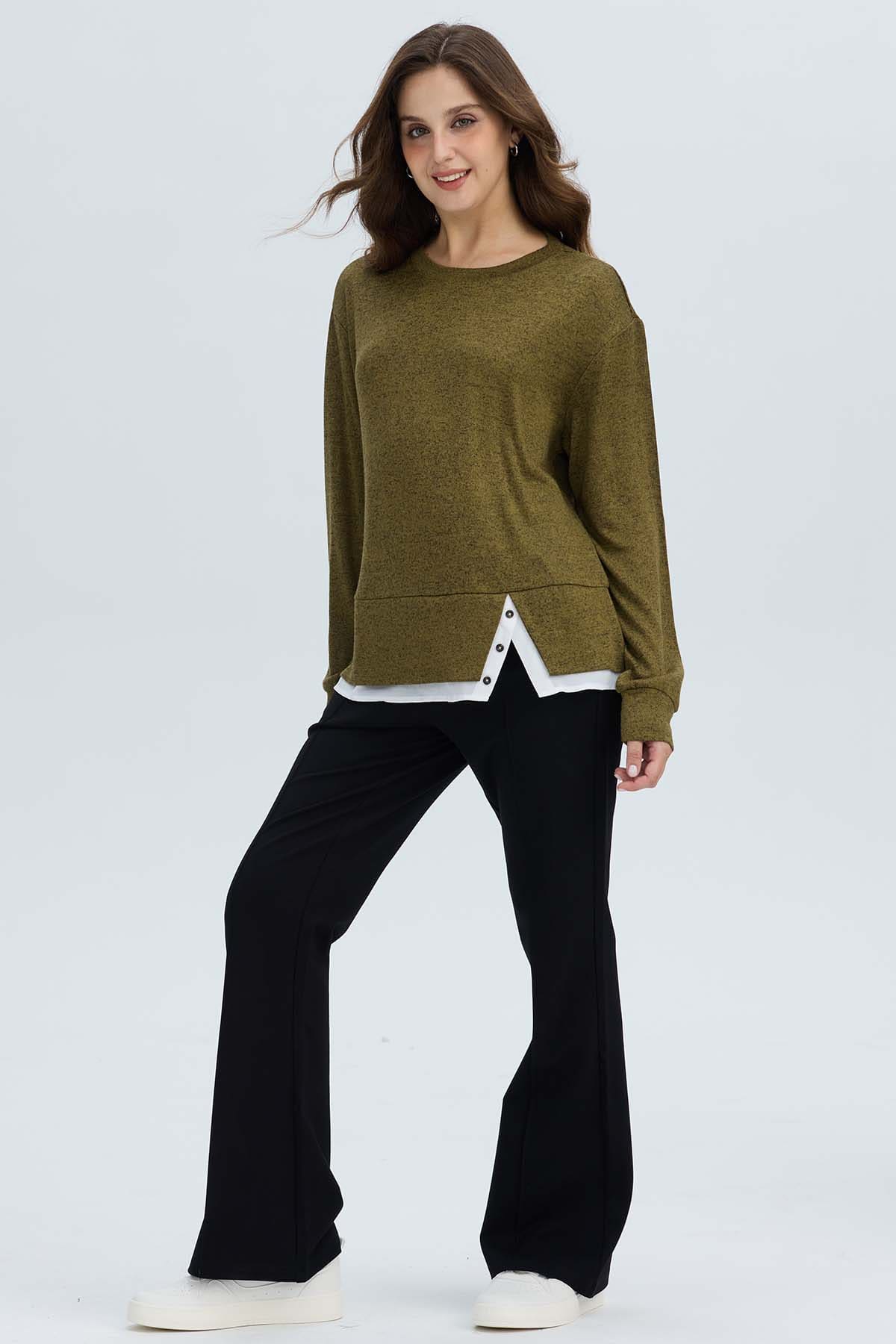 Sweater Mujer Basta Verde Militar - Image 4
