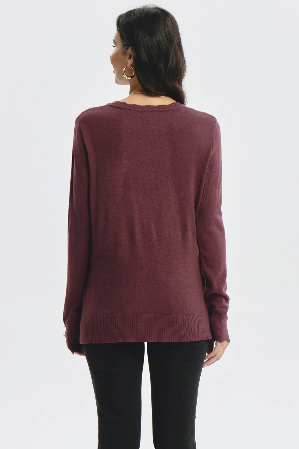Sweater Mujer Botones Rojo - Image 2