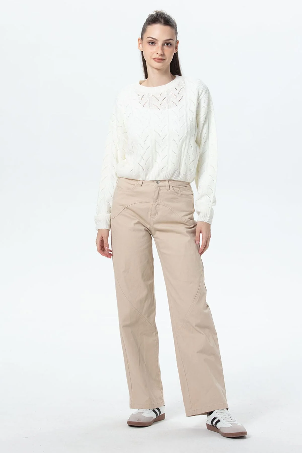 Sweater Mujer Calado Crudo - Image 4